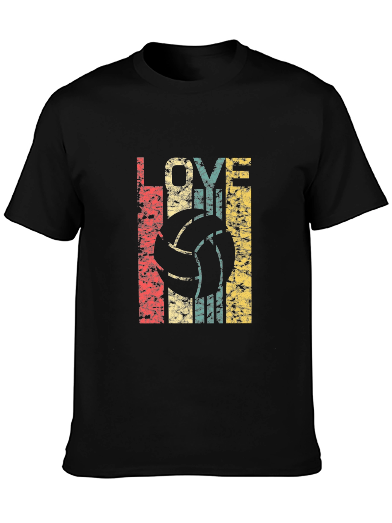 Retro Volleyball Lover T-Shirt - Black