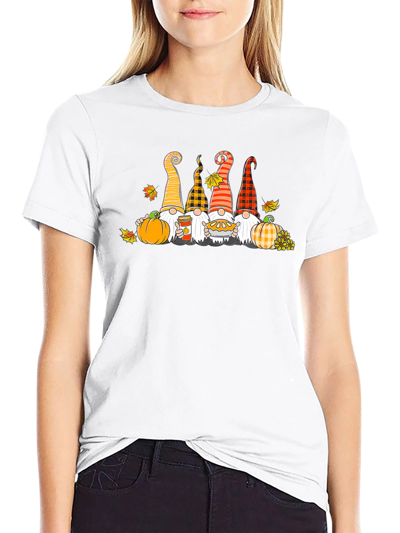 Fall Gnomes T-Shirt Autumn Harvest Theme