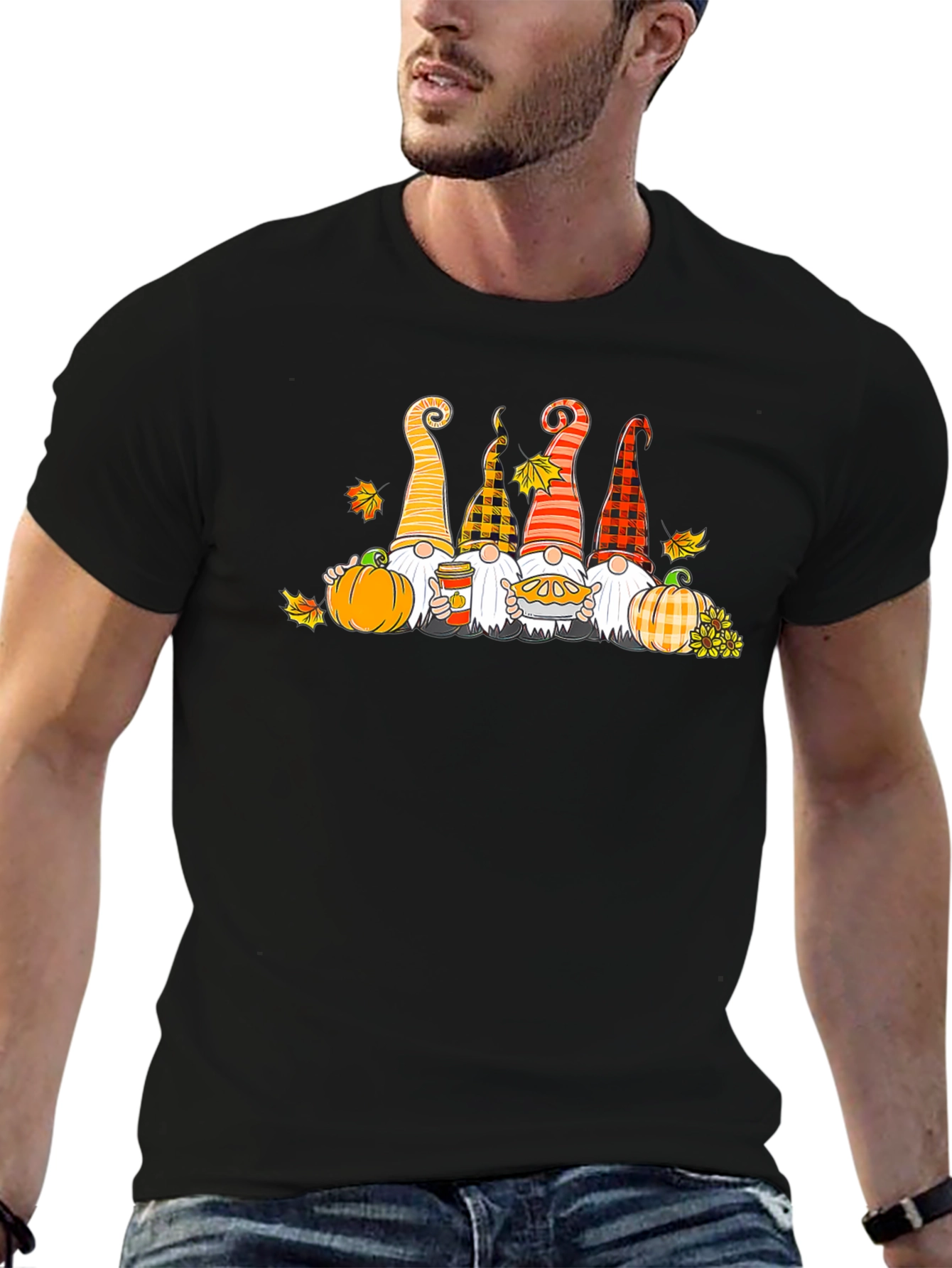 Fall Gnomes T-Shirt Autumn Harvest Theme