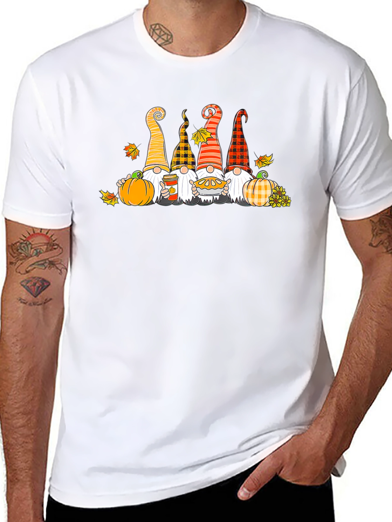 Fall Gnomes T-Shirt Autumn Harvest Theme