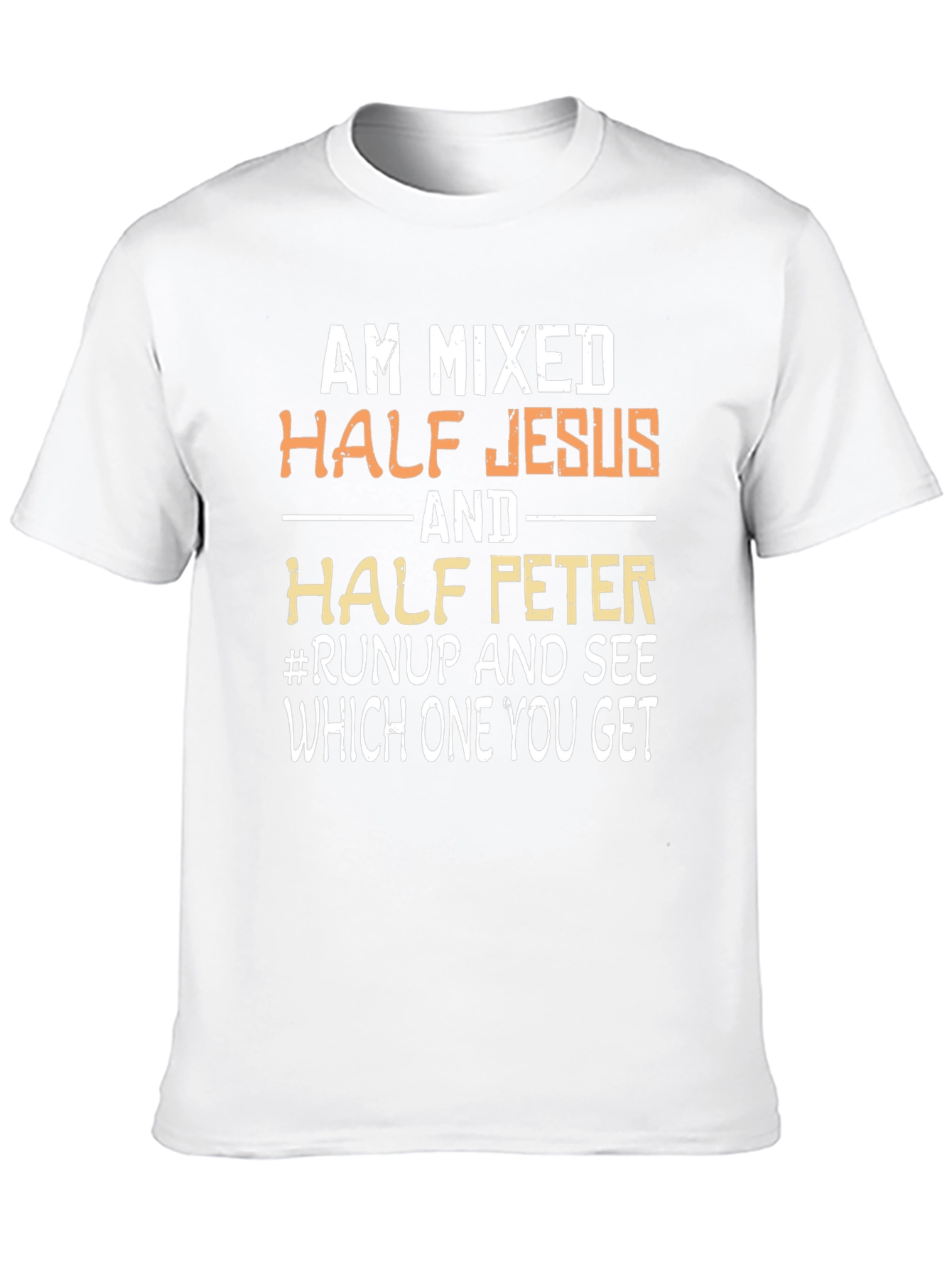 Am Mixed Half Jesus Half Peter T-Shirt