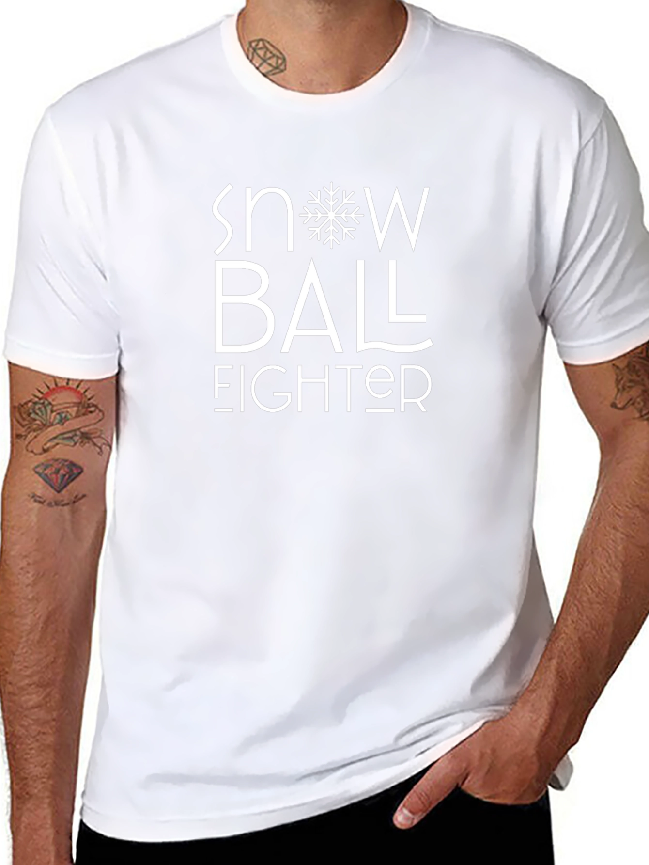 Snowball Fighter Black Graphic Tee