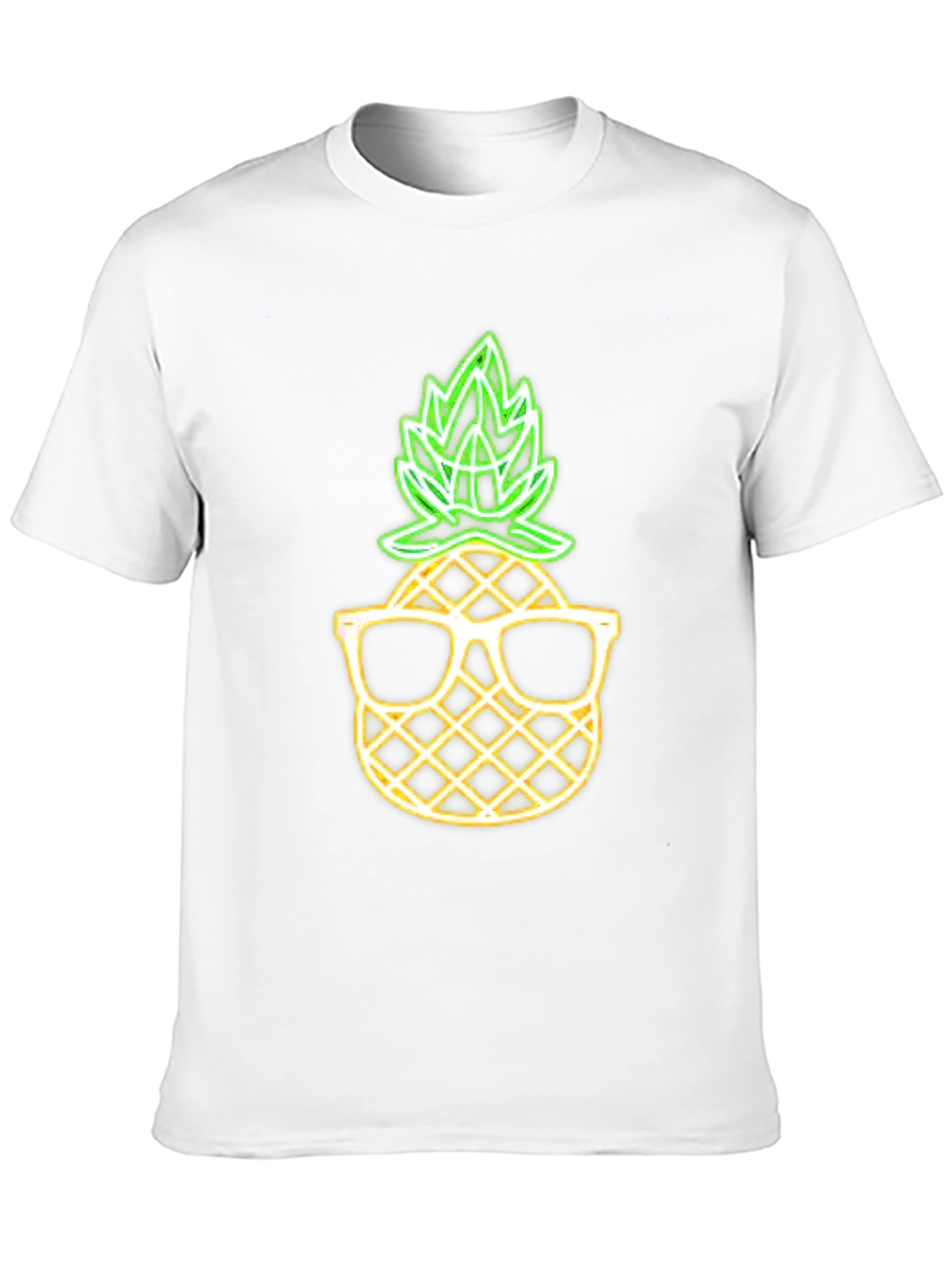 Cool Pineapple Graphic Tee - Black Cotton T-Shirt