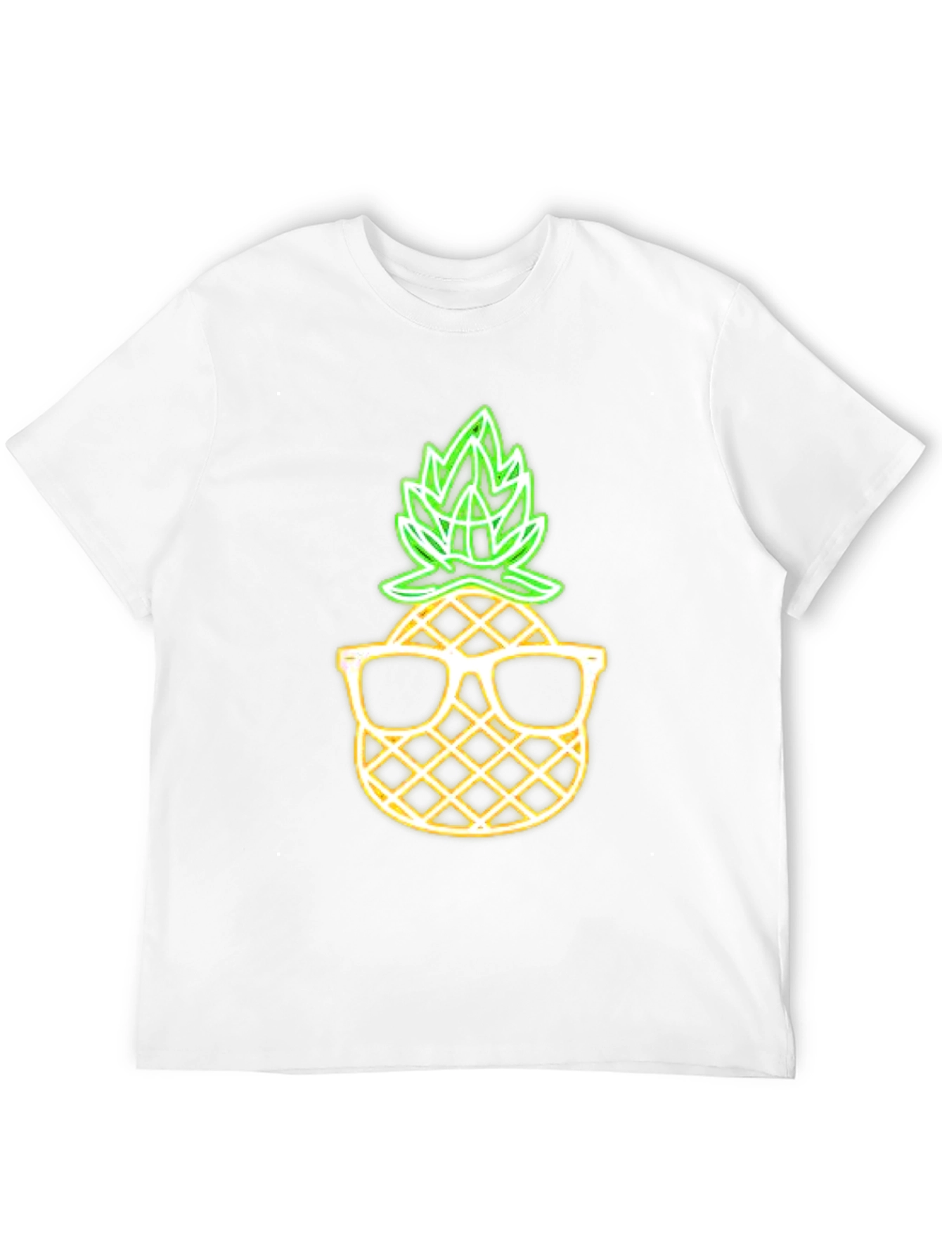 Cool Pineapple Graphic Tee - Black Cotton T-Shirt