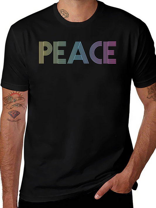 Retro Peace T-Shirt - Black