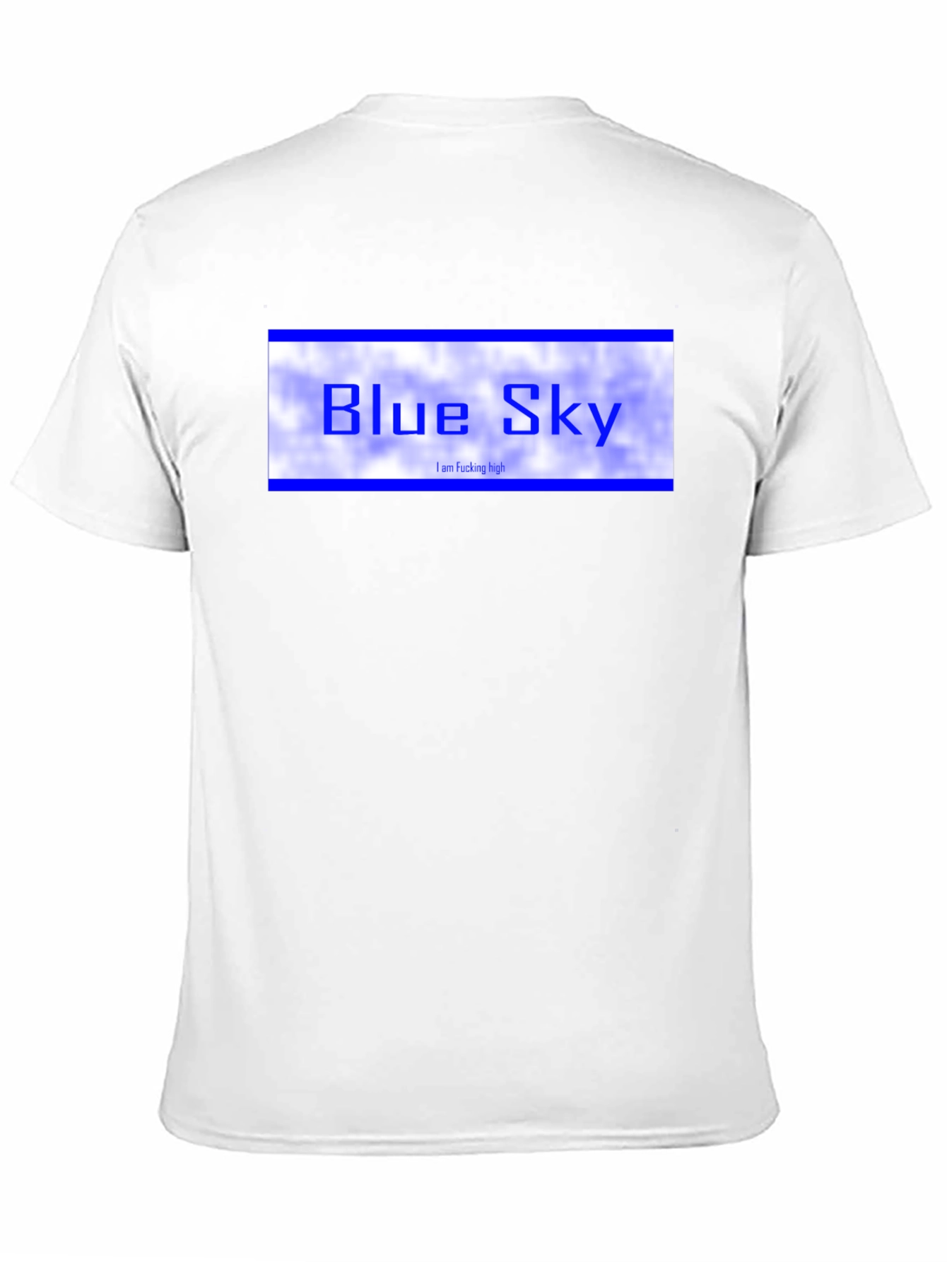 Blue Sky Graphic Tee - Black Cotton T-Shirt