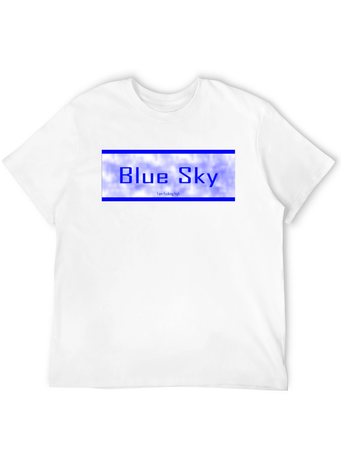Blue Sky Graphic Tee - Black Cotton T-Shirt