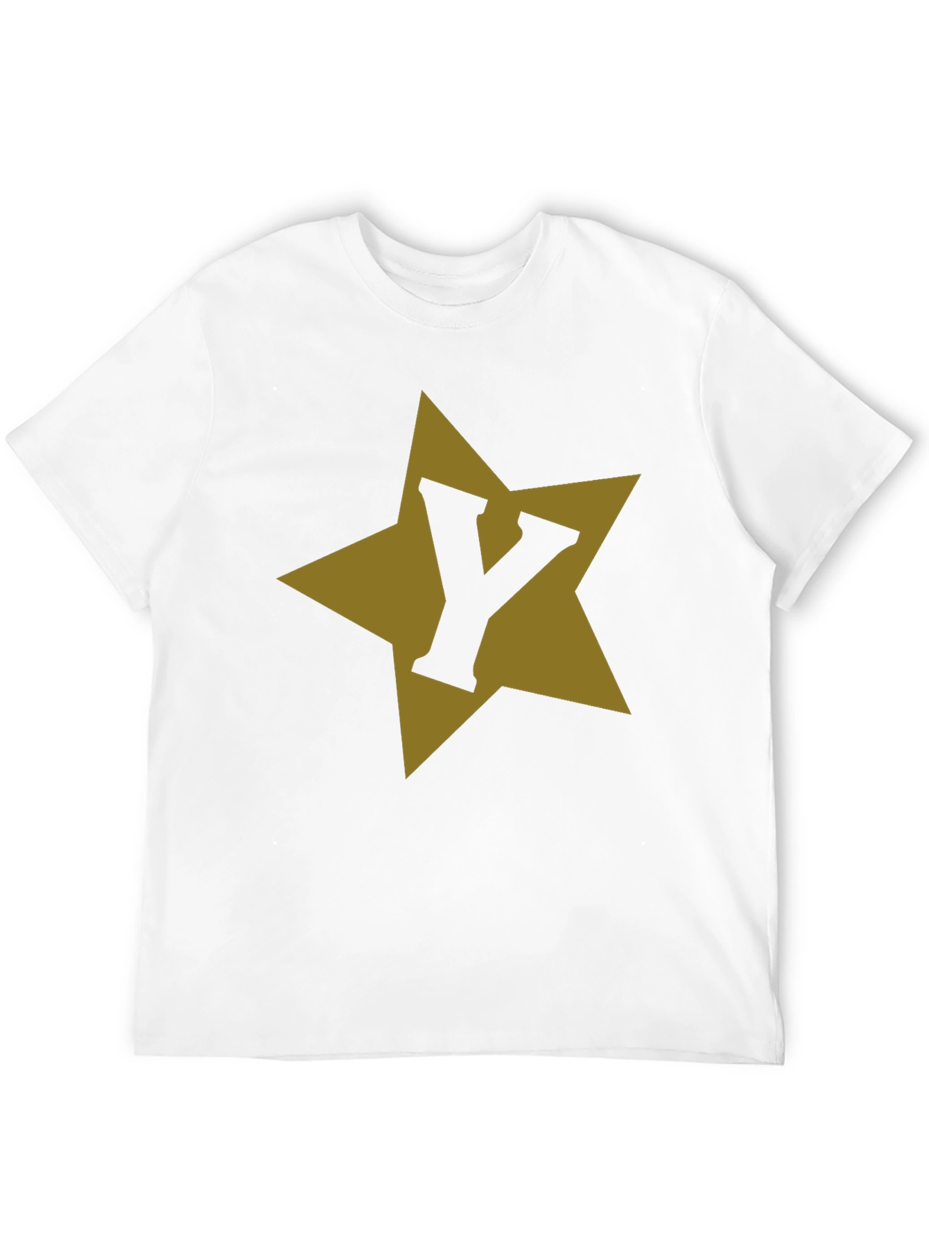 Letter Y Star Graphic Black T-Shirt