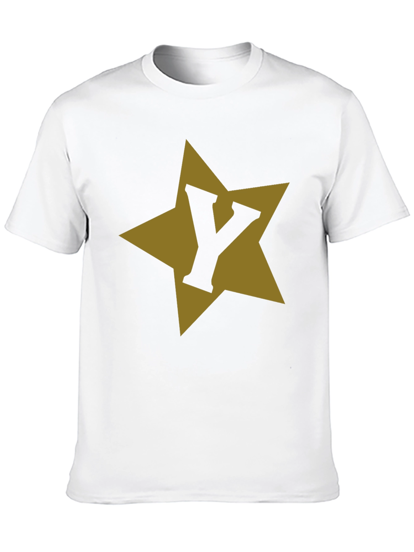 Letter Y Star Graphic Black T-Shirt