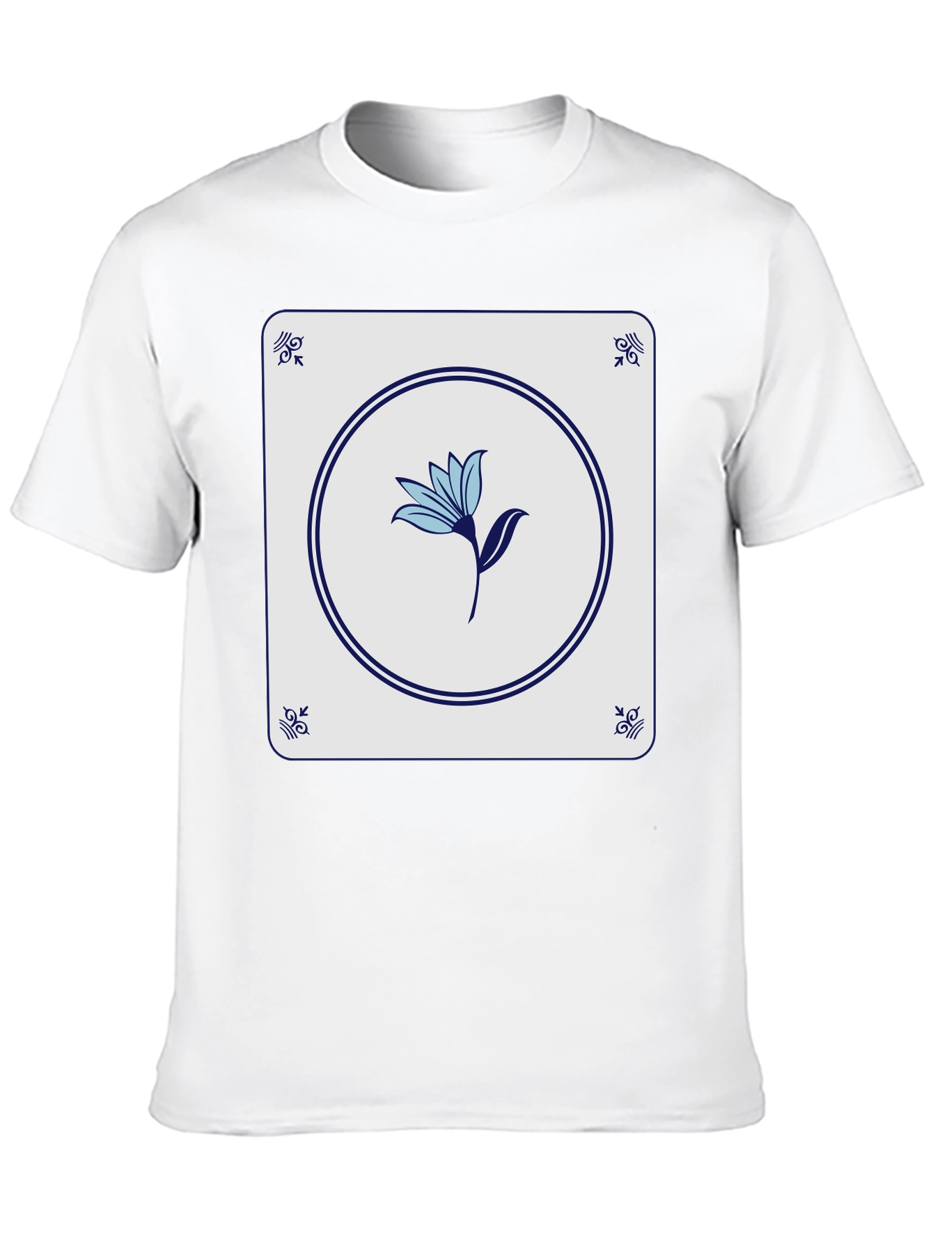 Floral Tile Graphic Tee - Stylish Casual Wear