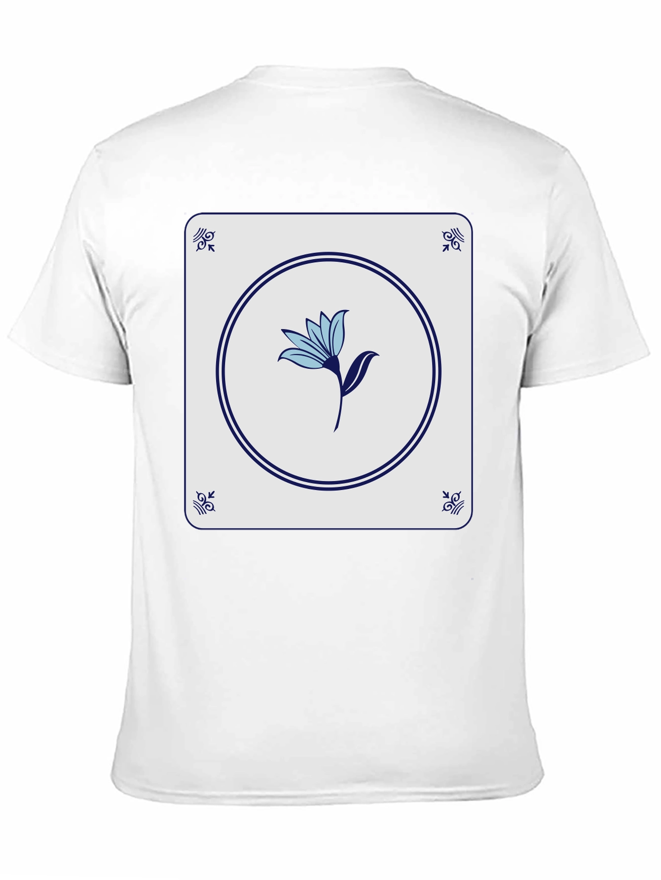 Floral Tile Graphic Tee - Stylish Casual Wear