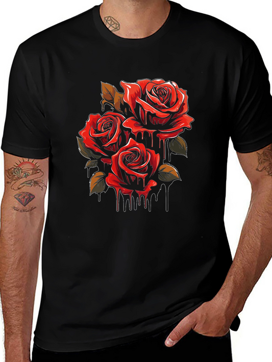 Rose Dripping Graphic T-Shirt