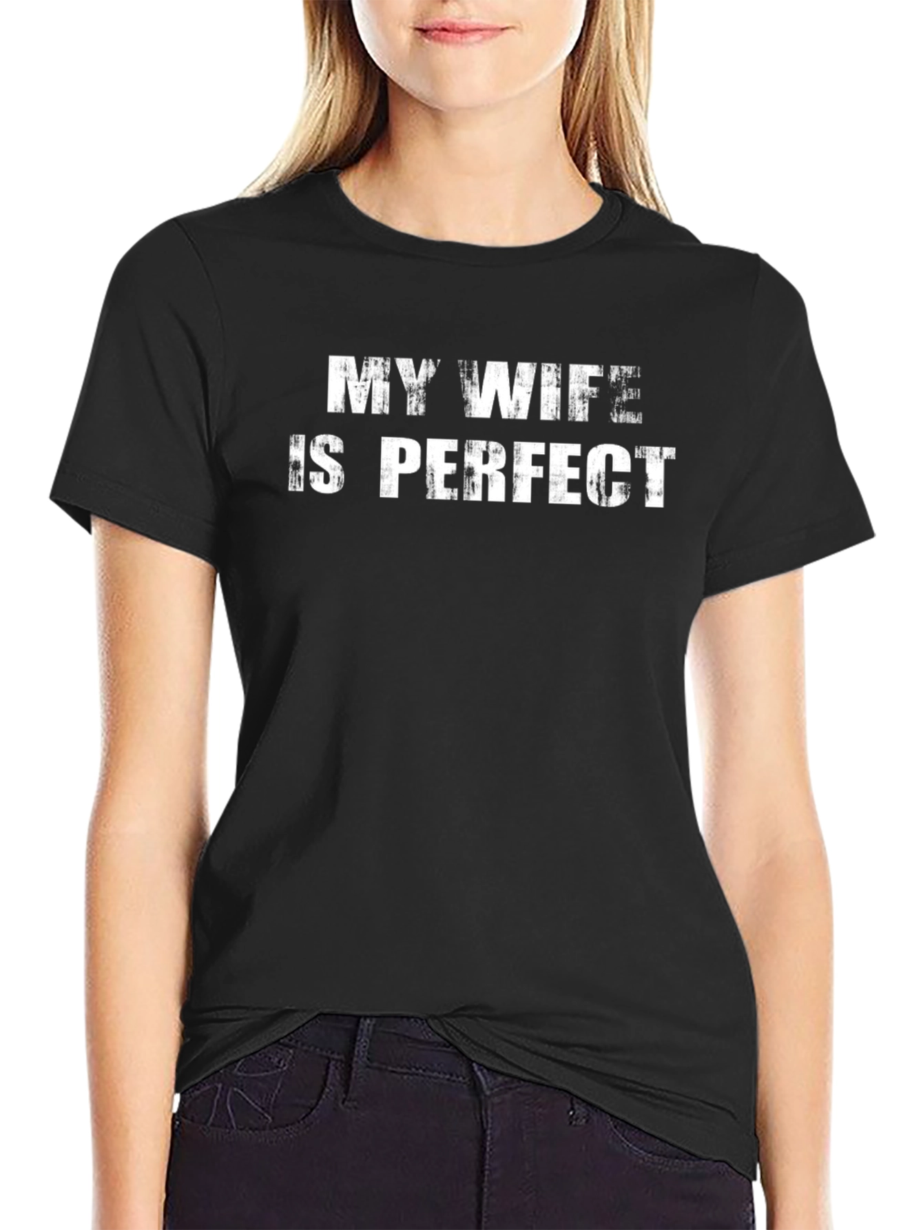 My Wife is Perfect Black Graphic Tee