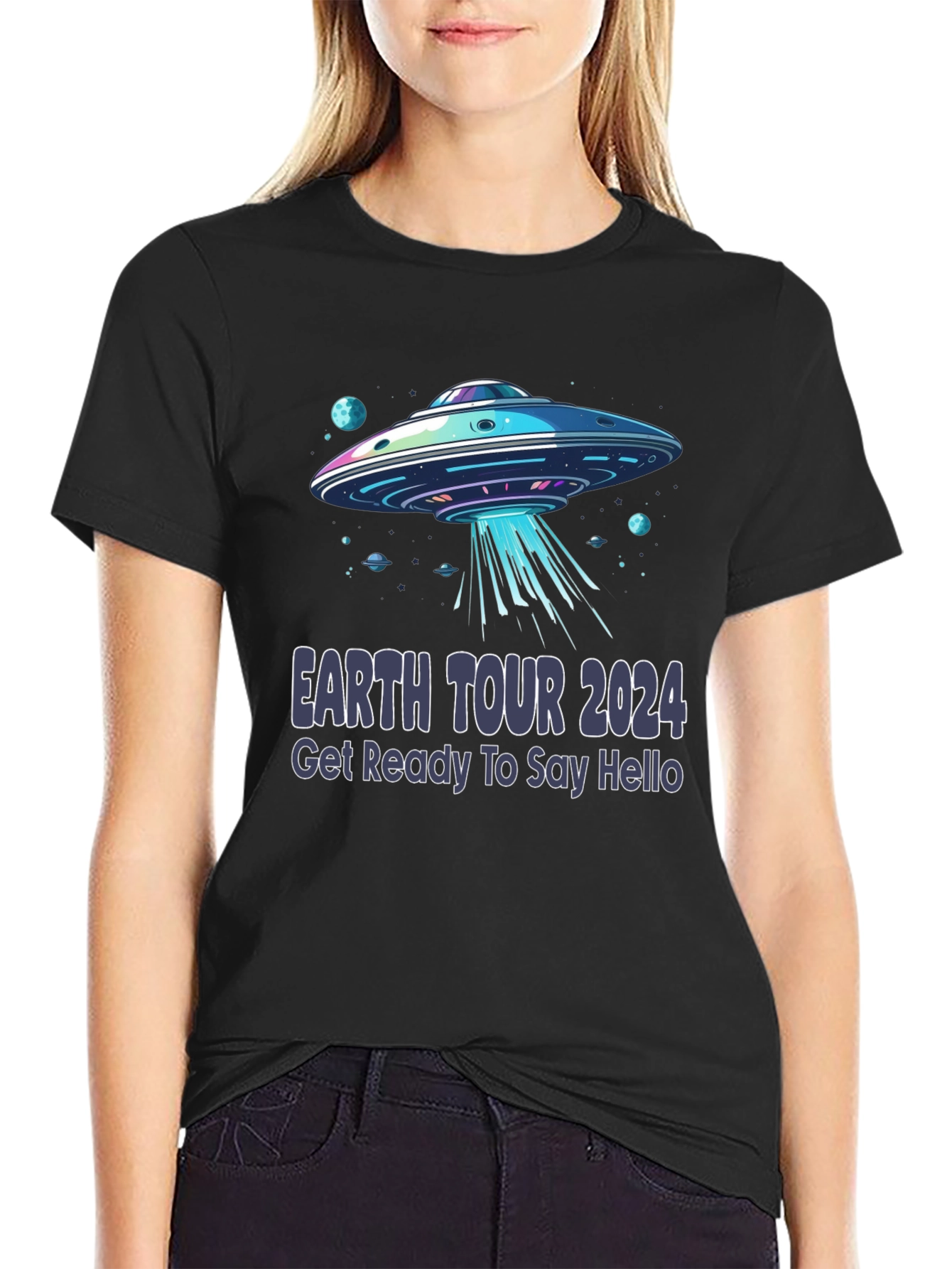 Earth Tour 2024 UFO Graphic T-Shirt
