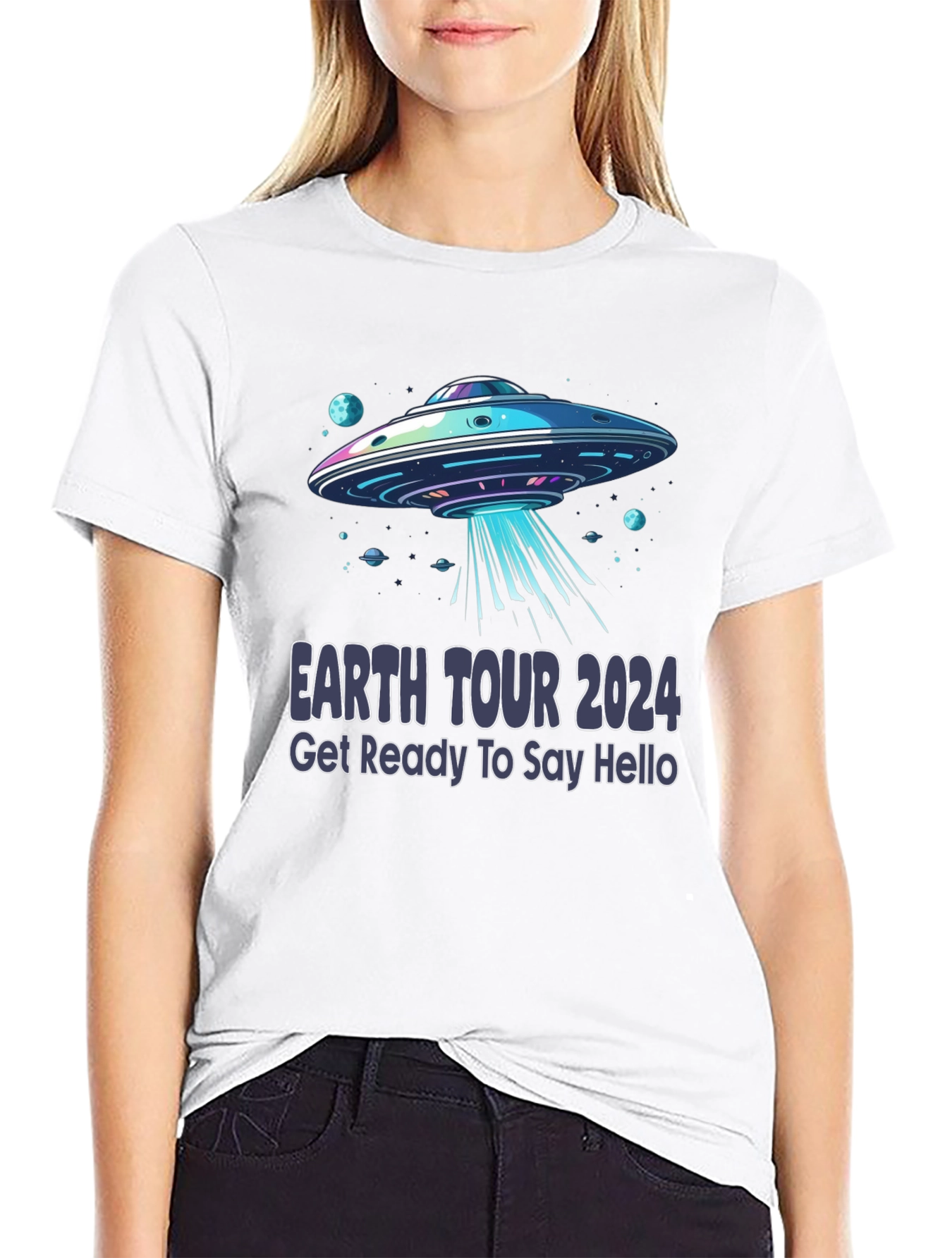 Earth Tour 2024 UFO Graphic T-Shirt