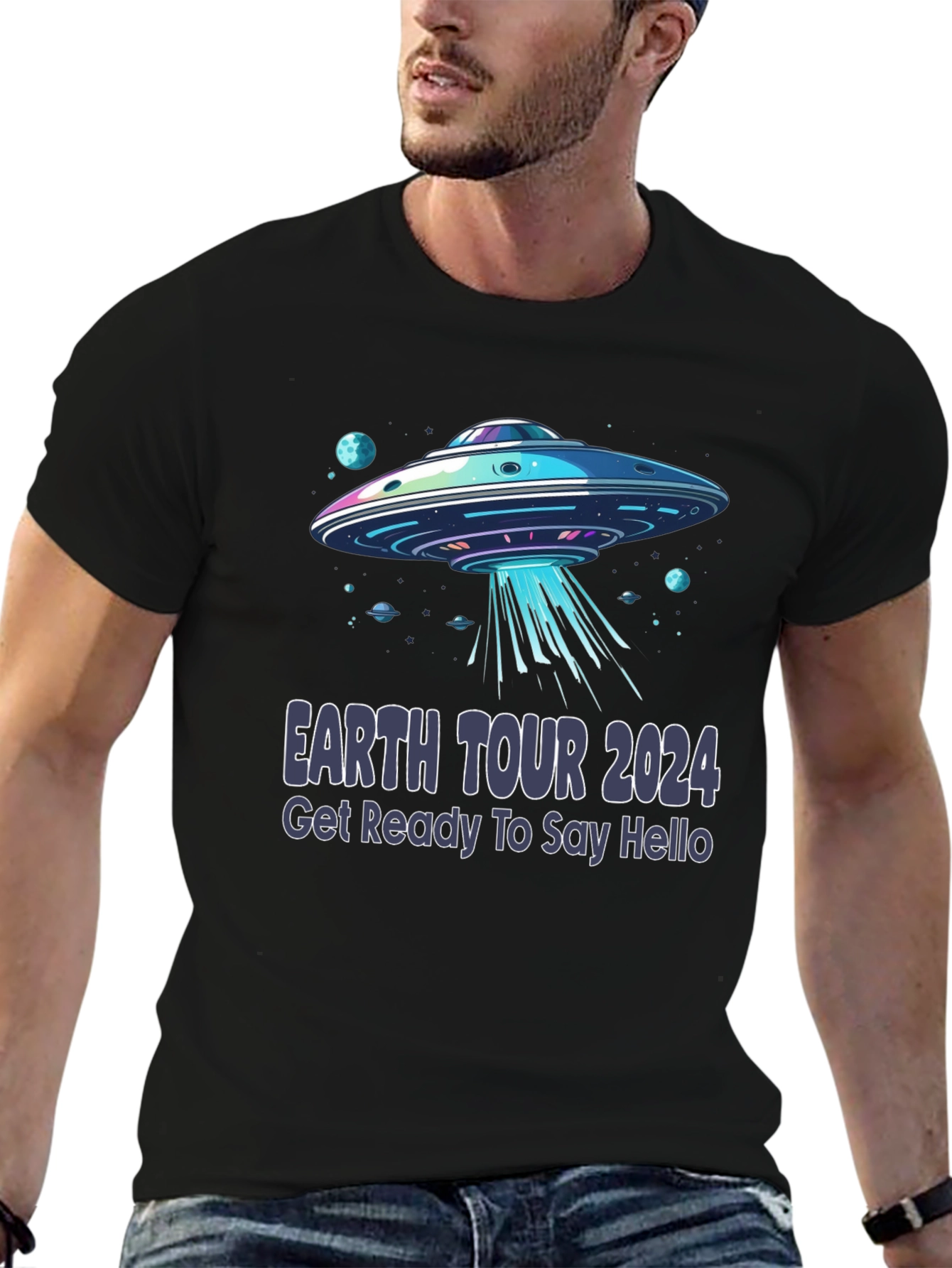 Earth Tour 2024 UFO Graphic T-Shirt
