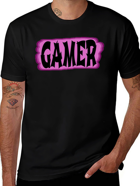 Gamer T-Shirt - Black Cotton Graphic Tee
