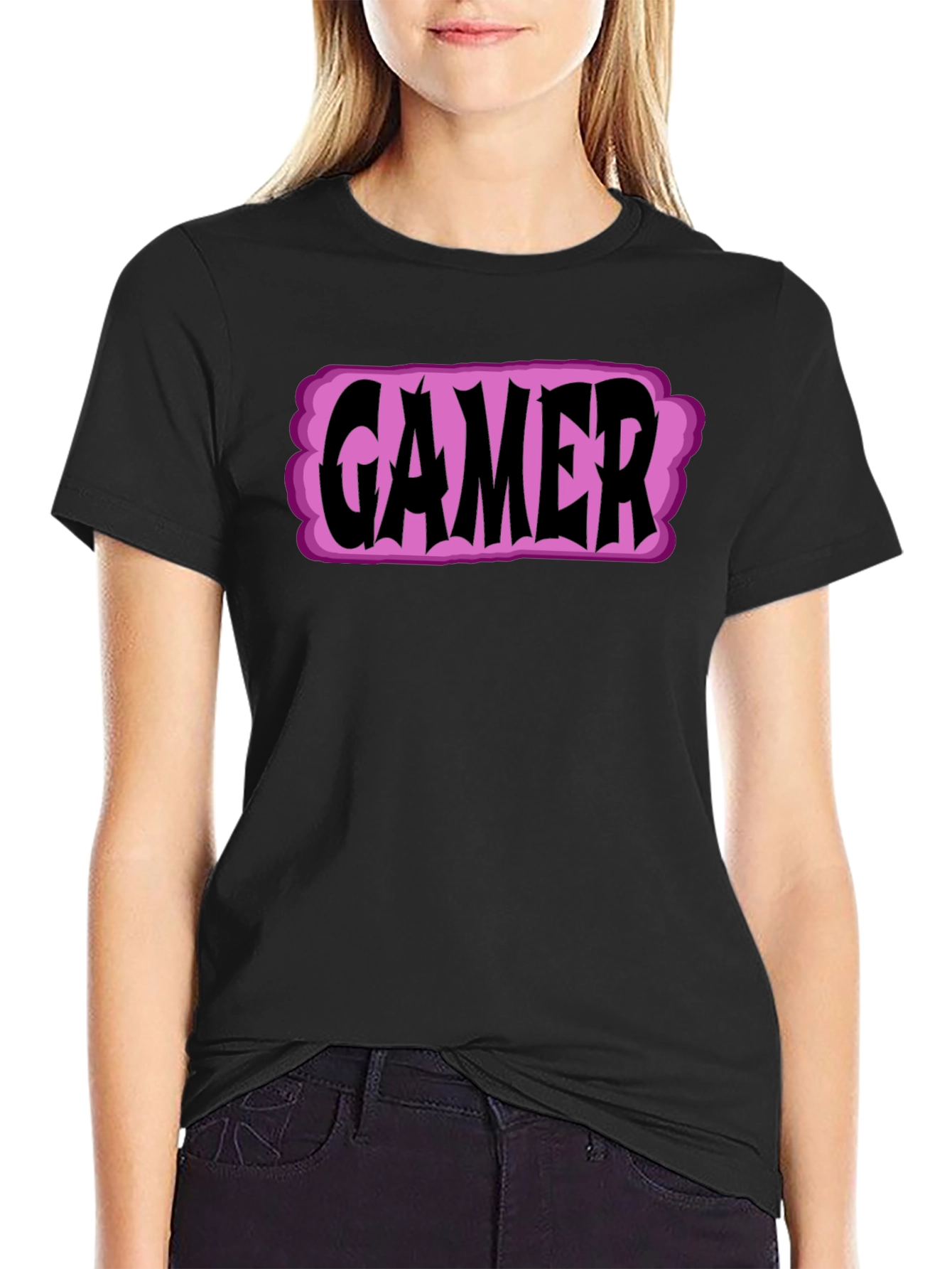 Gamer T-Shirt - Black Cotton Graphic Tee