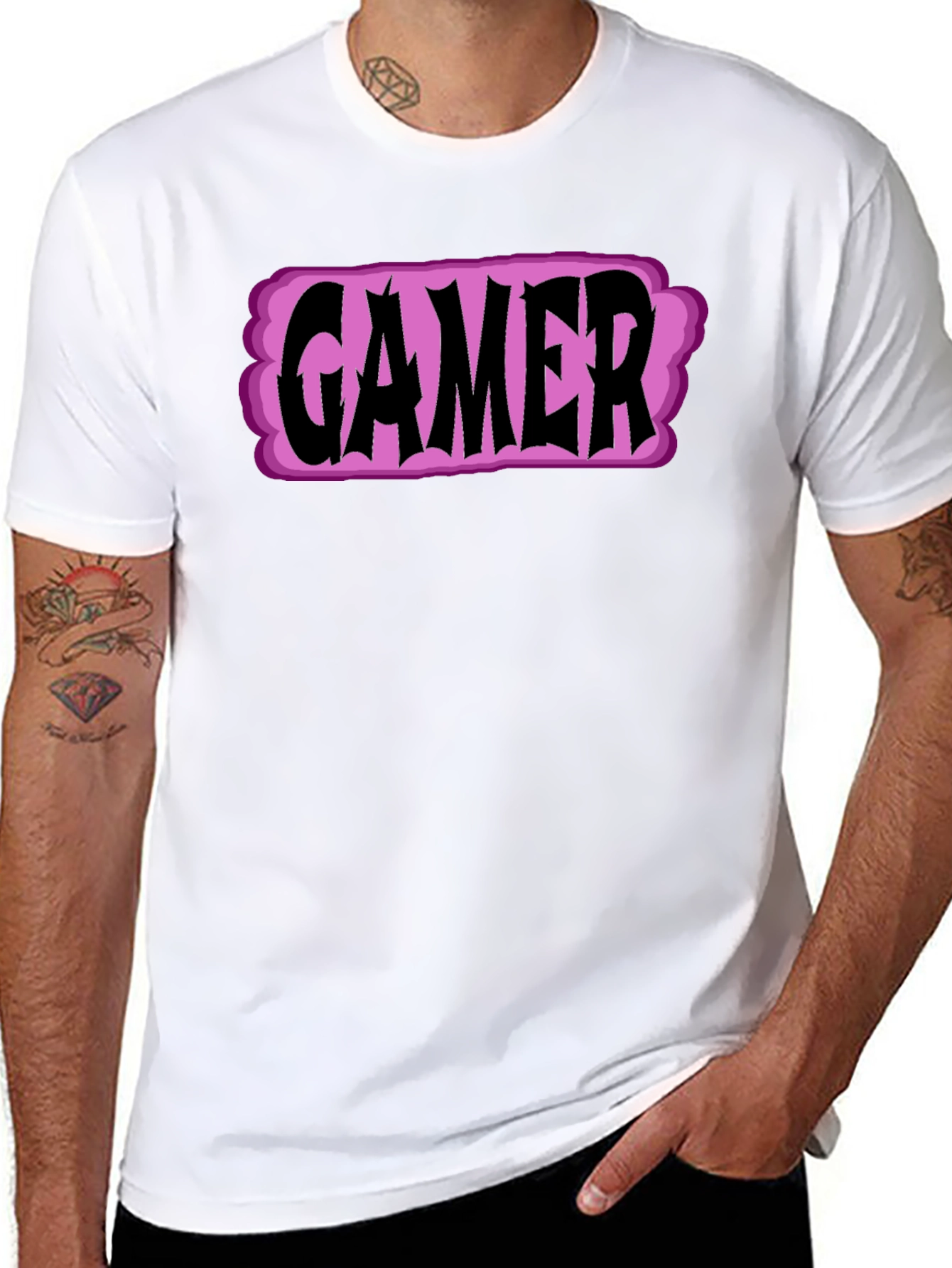 Gamer T-Shirt - Black Cotton Graphic Tee