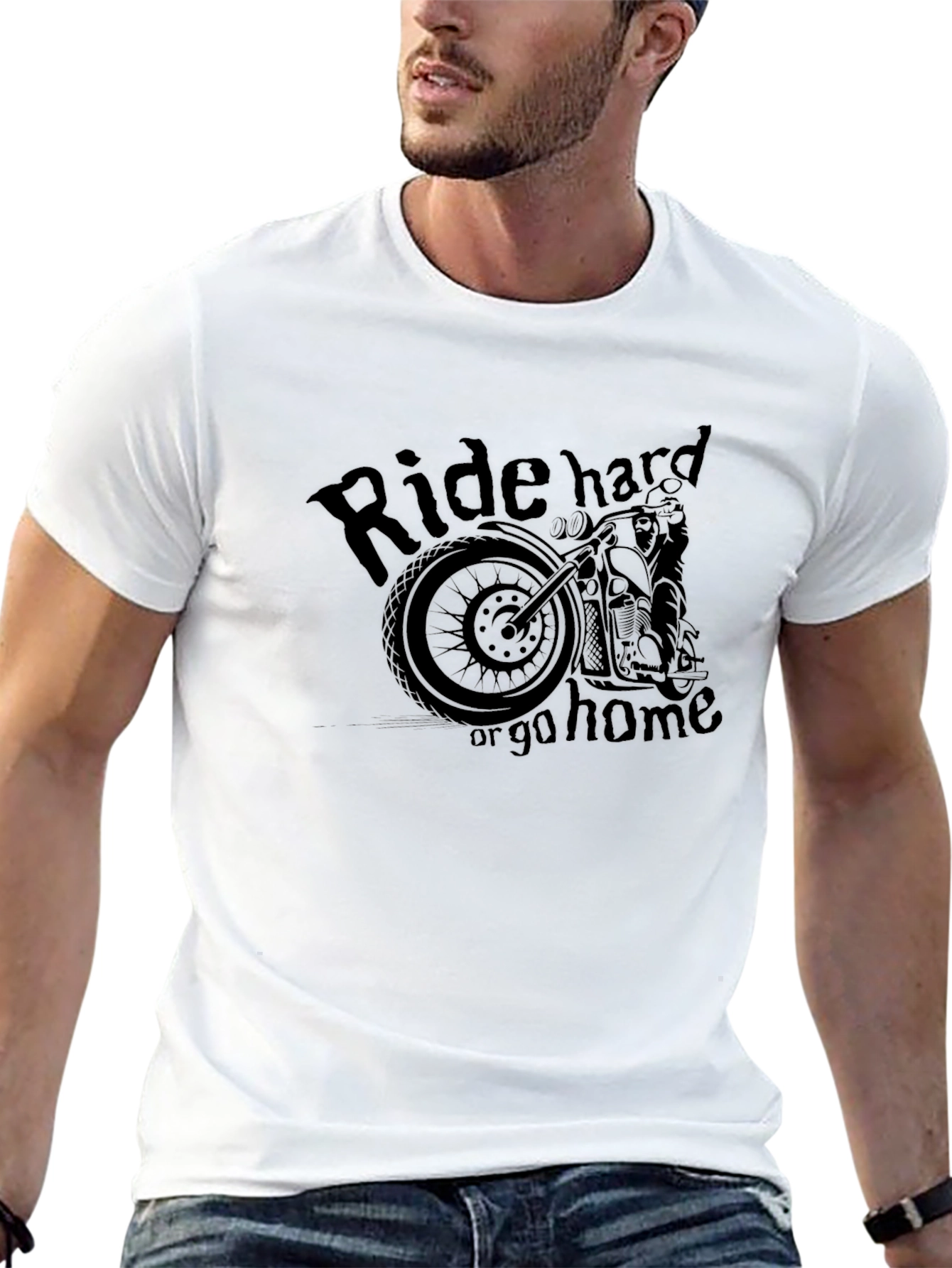 Ride Hard or Go Home Black Graphic Tee