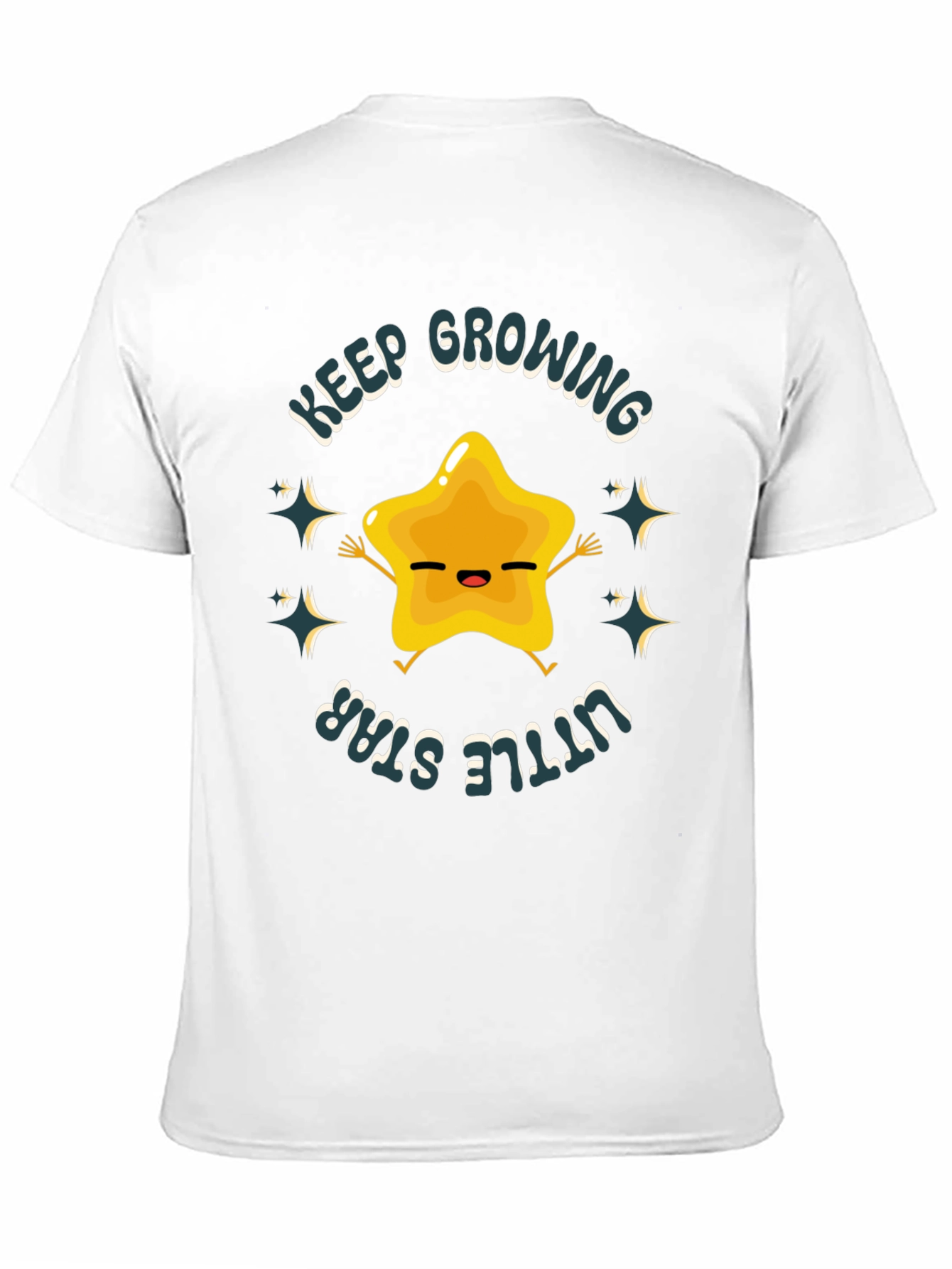 Keep Growing Little Star Black T-Shirt