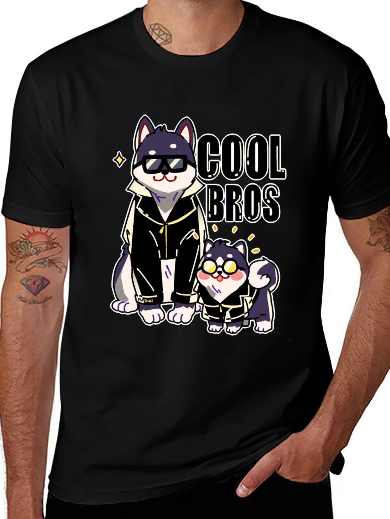 Cool Bros Dog Graphic T-Shirt
