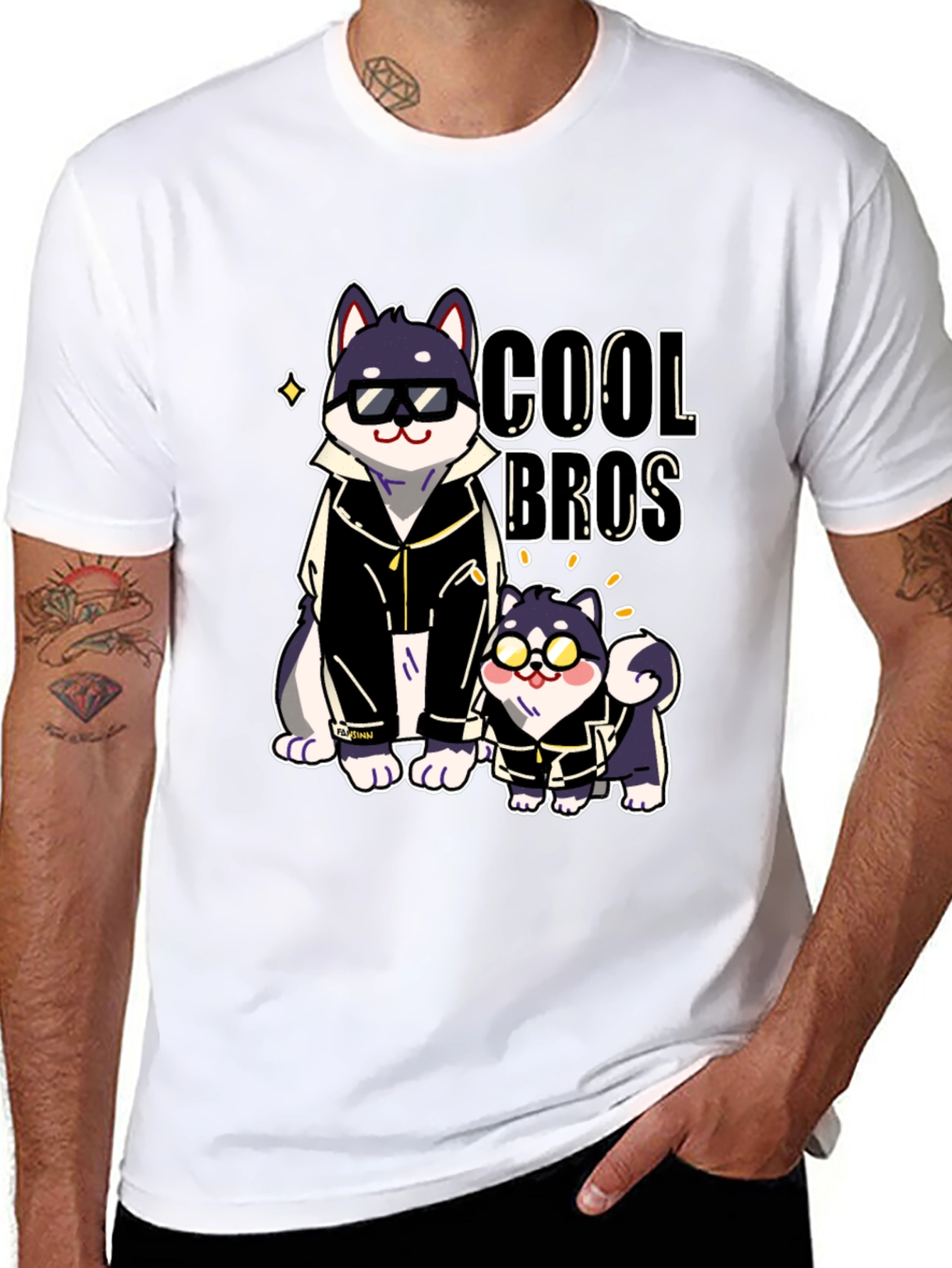 Cool Bros Dog Graphic T-Shirt