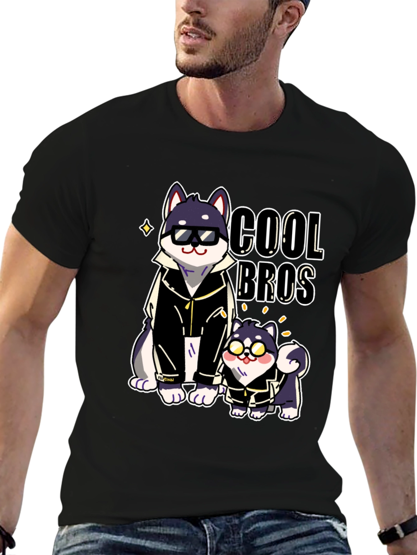 Cool Bros Dog Graphic T-Shirt