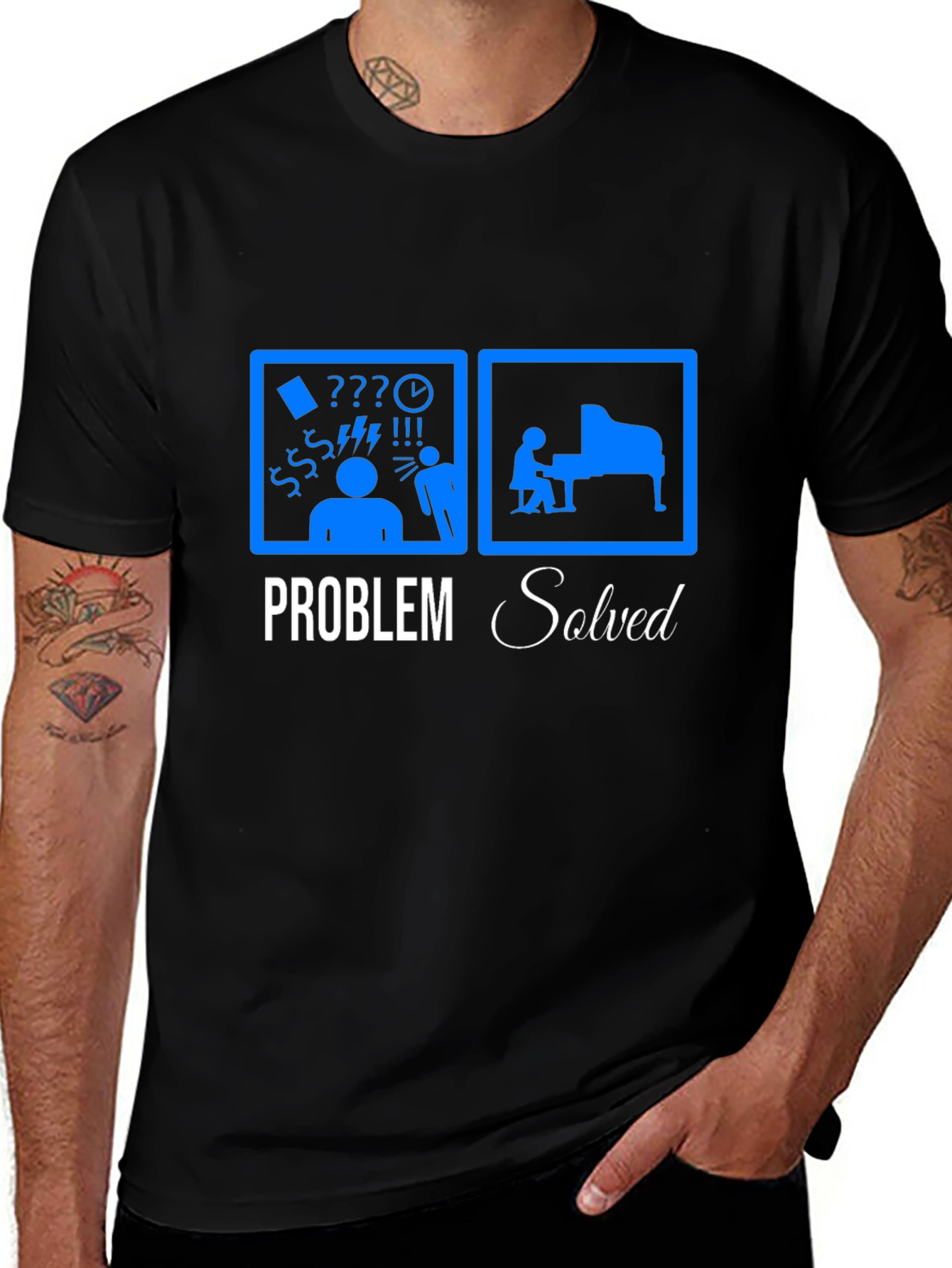 Problem Solved Piano T-Shirt - Musician Humor
