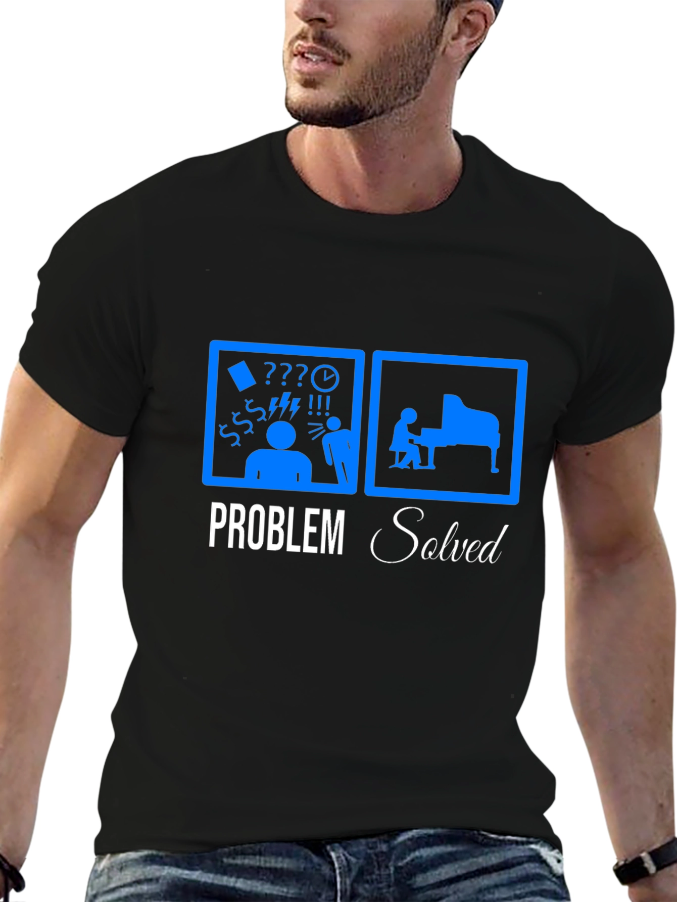 Problem Solved Piano T-Shirt - Musician Humor
