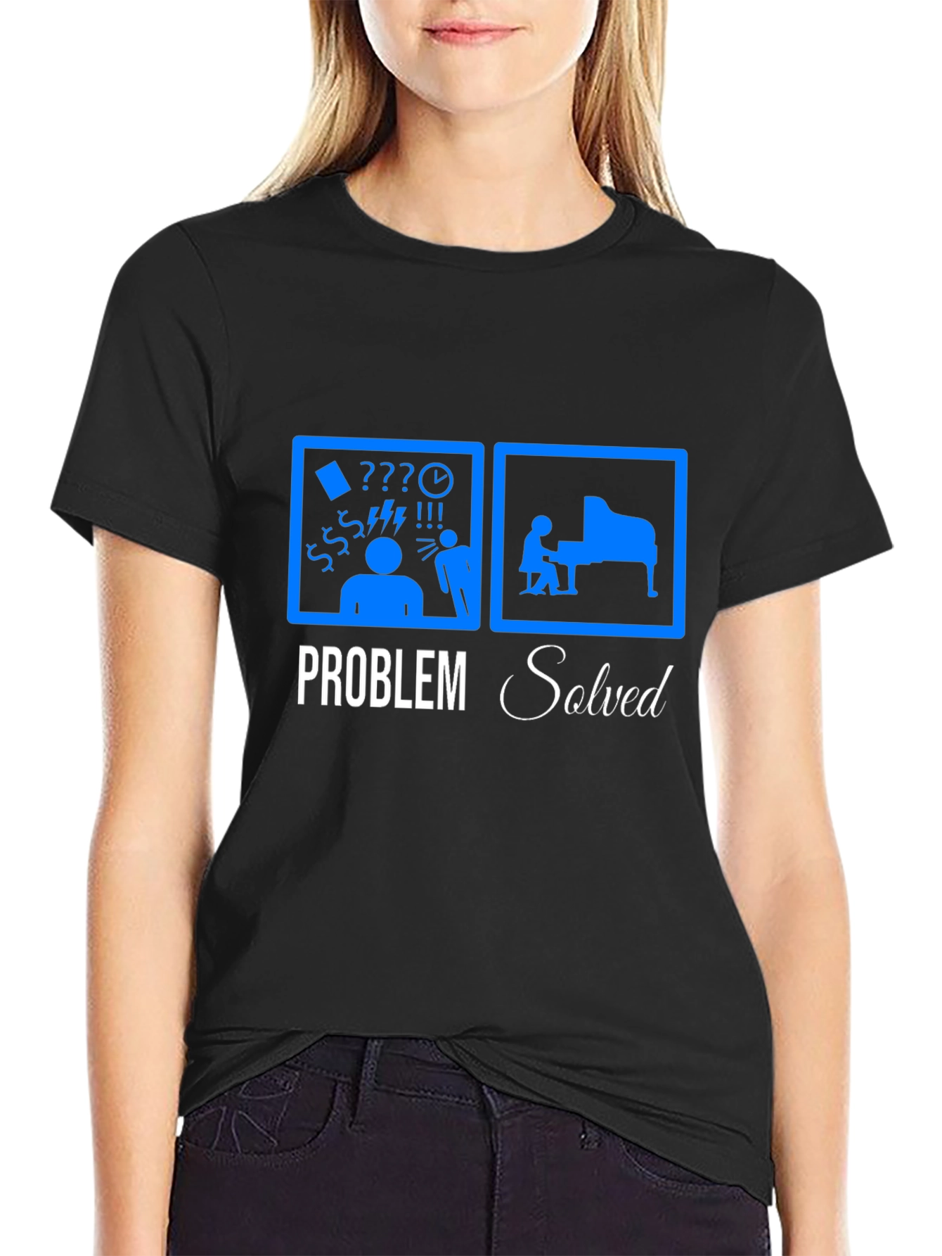 Problem Solved Piano T-Shirt - Musician Humor