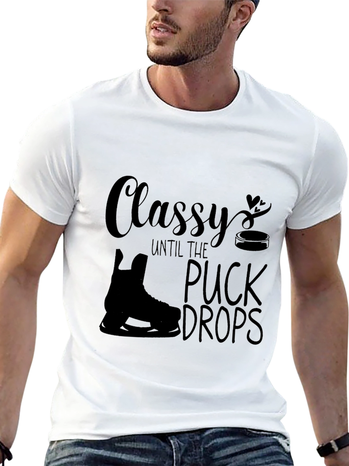 Classy Until the Puck Drops Hockey T-Shirt