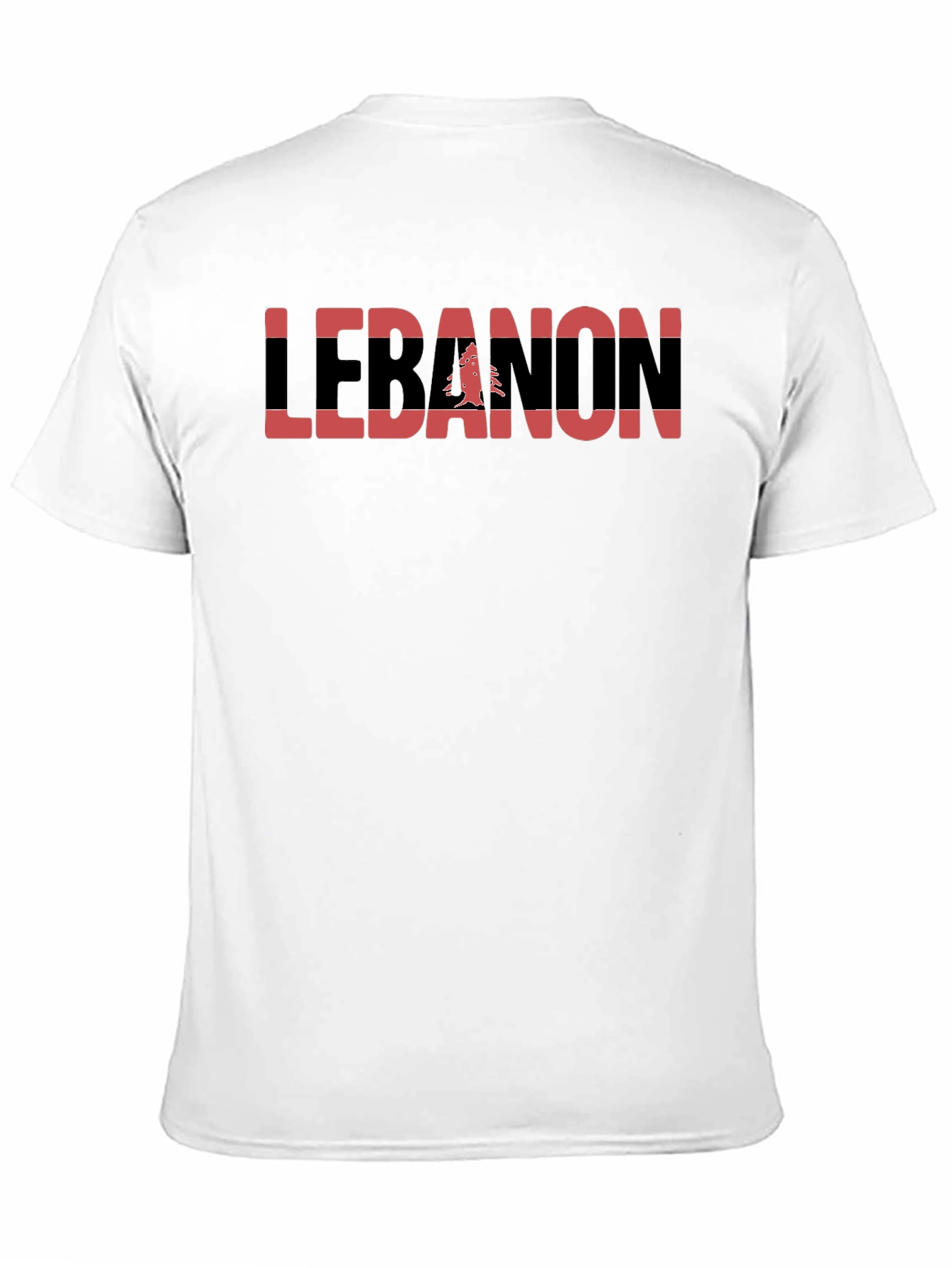 Lebanon Flag Graphic T-Shirt - Black