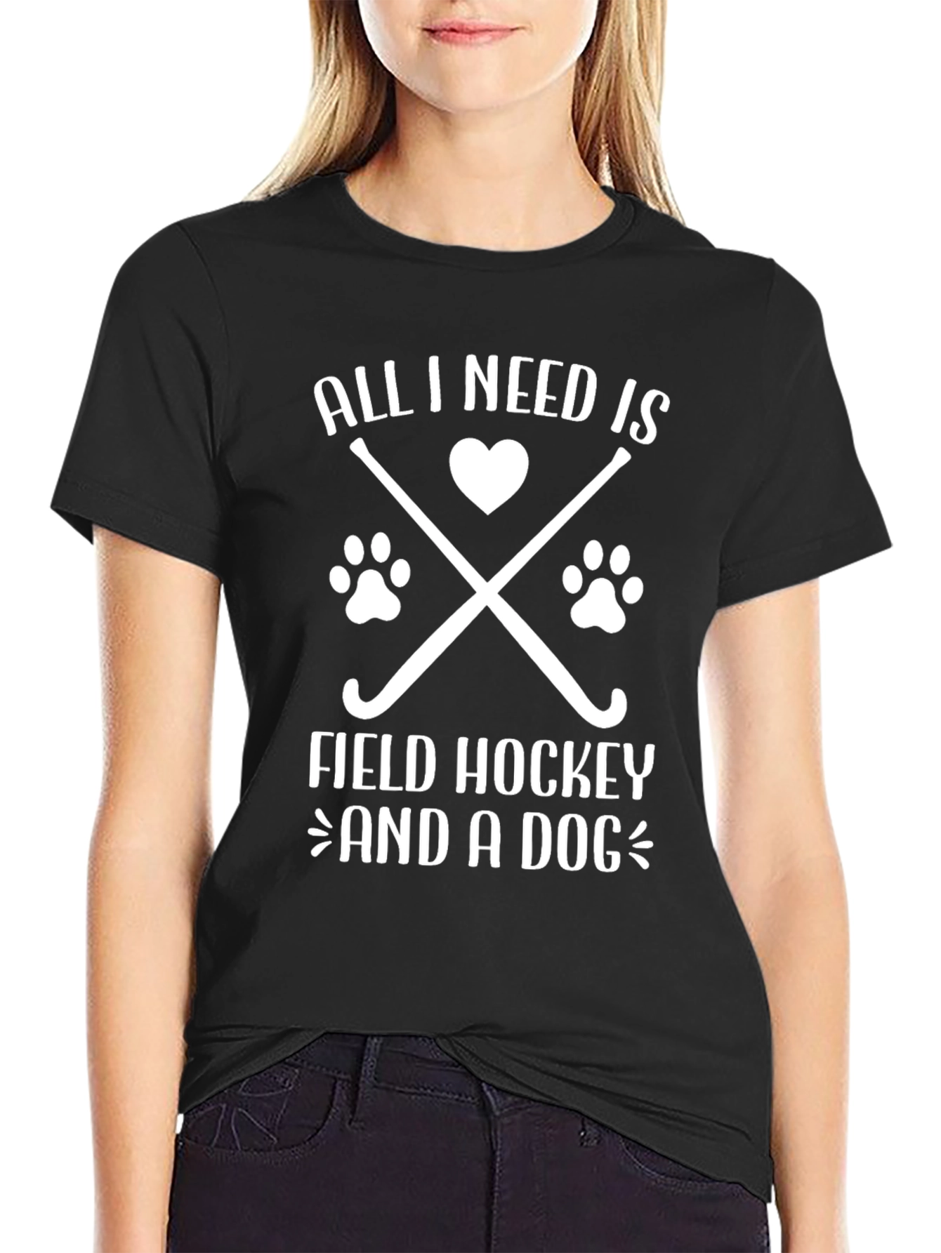 Field Hockey & Dog Lover T-Shirt