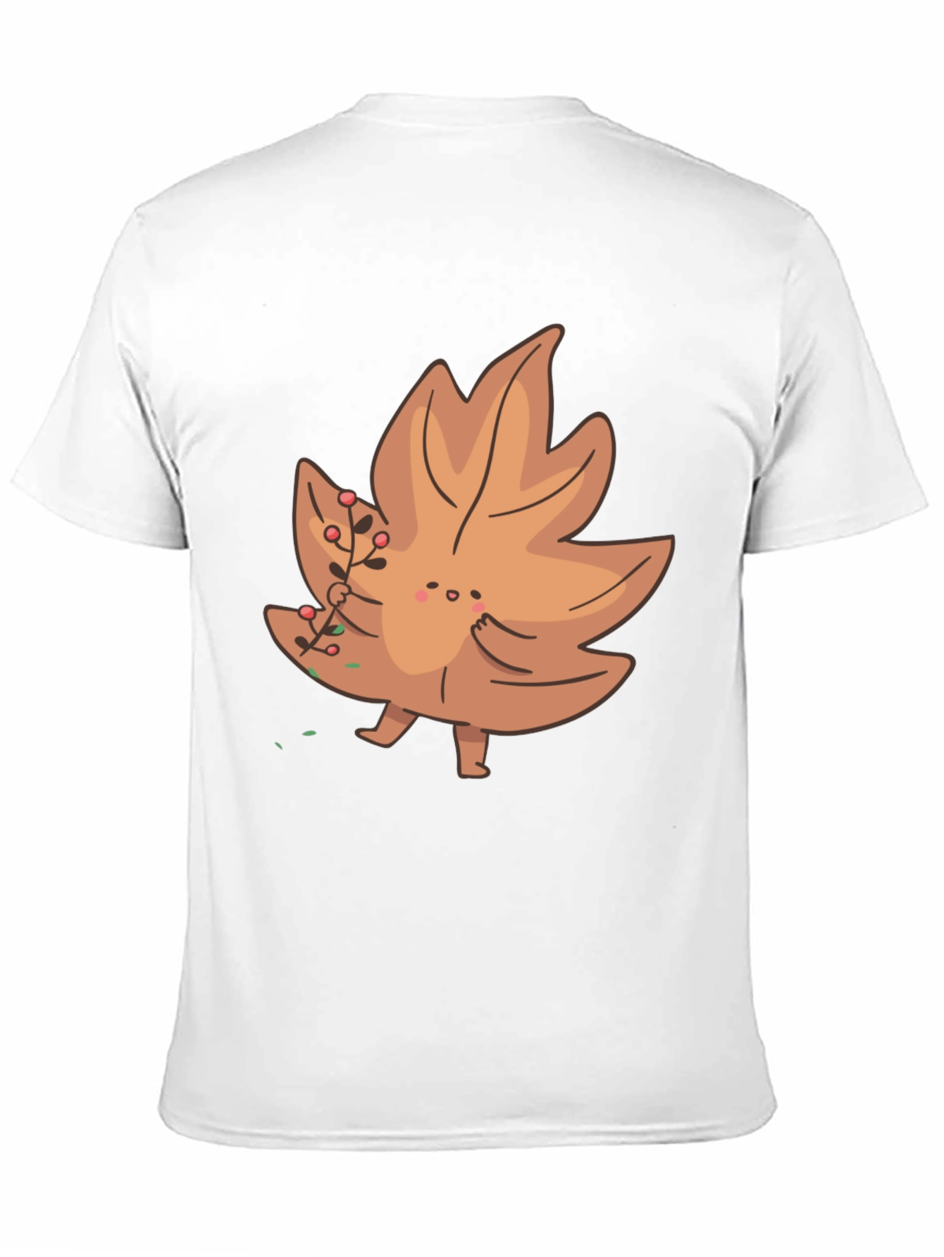 Cartoon Leaf Graphic Tee - Unique Autumn Style