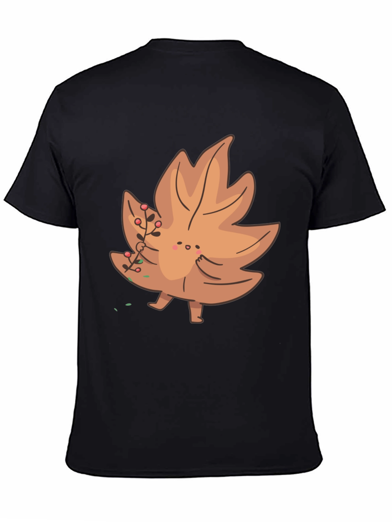 Cartoon Leaf Graphic Tee - Unique Autumn Style
