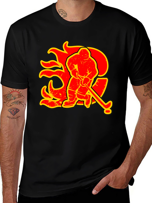 Hockey Flames Graphic Tee