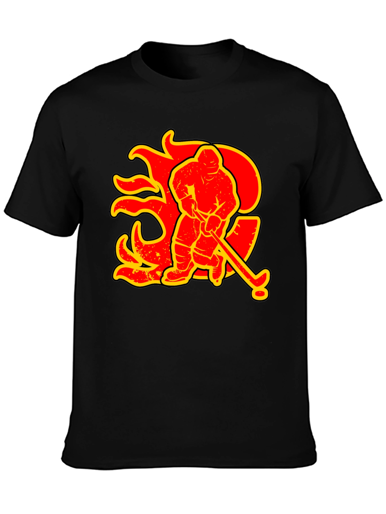 Hockey Flames Graphic Tee