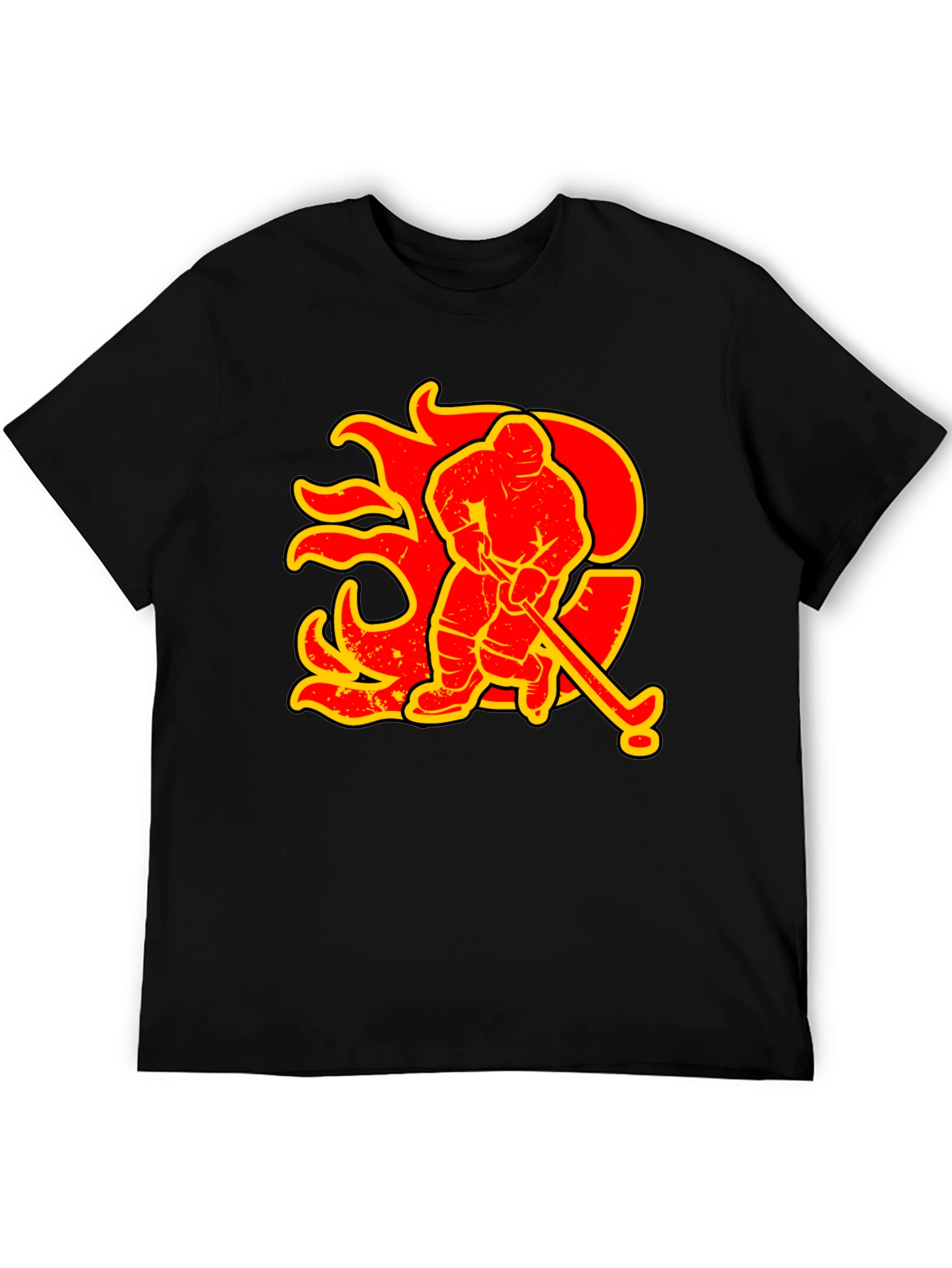 Hockey Flames Graphic Tee