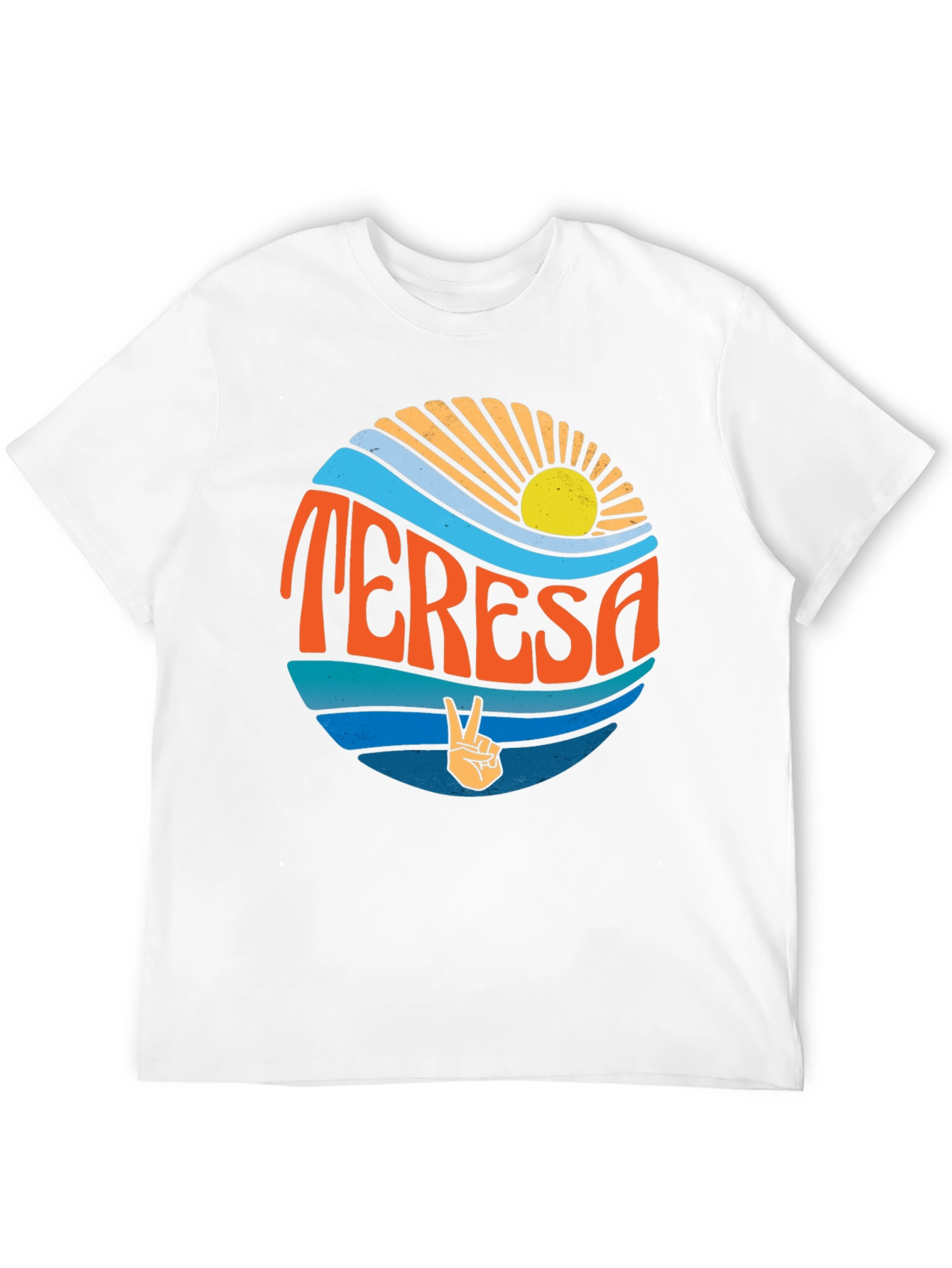 Teresa Retro Graphic T-Shirt Peace Sign Summer