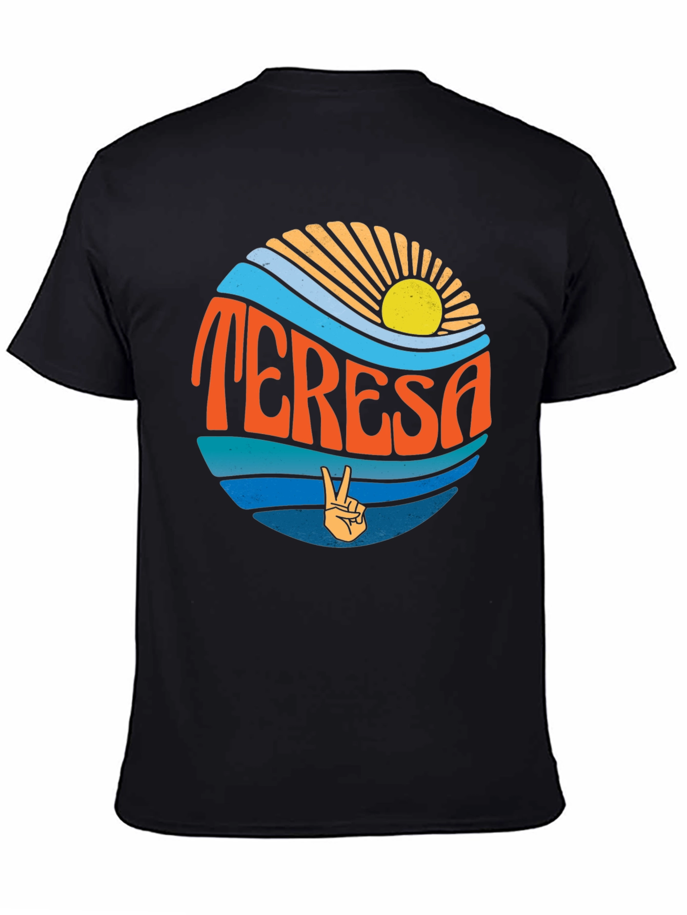 Teresa Retro Graphic T-Shirt Peace Sign Summer