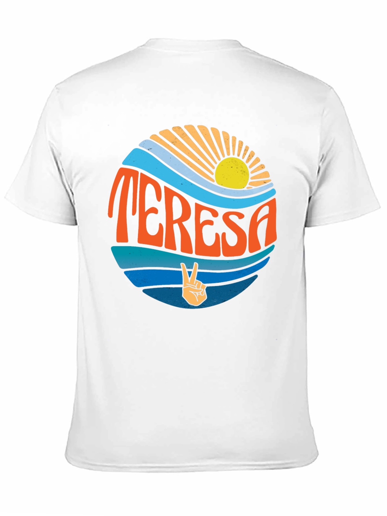 Teresa Retro Graphic T-Shirt Peace Sign Summer