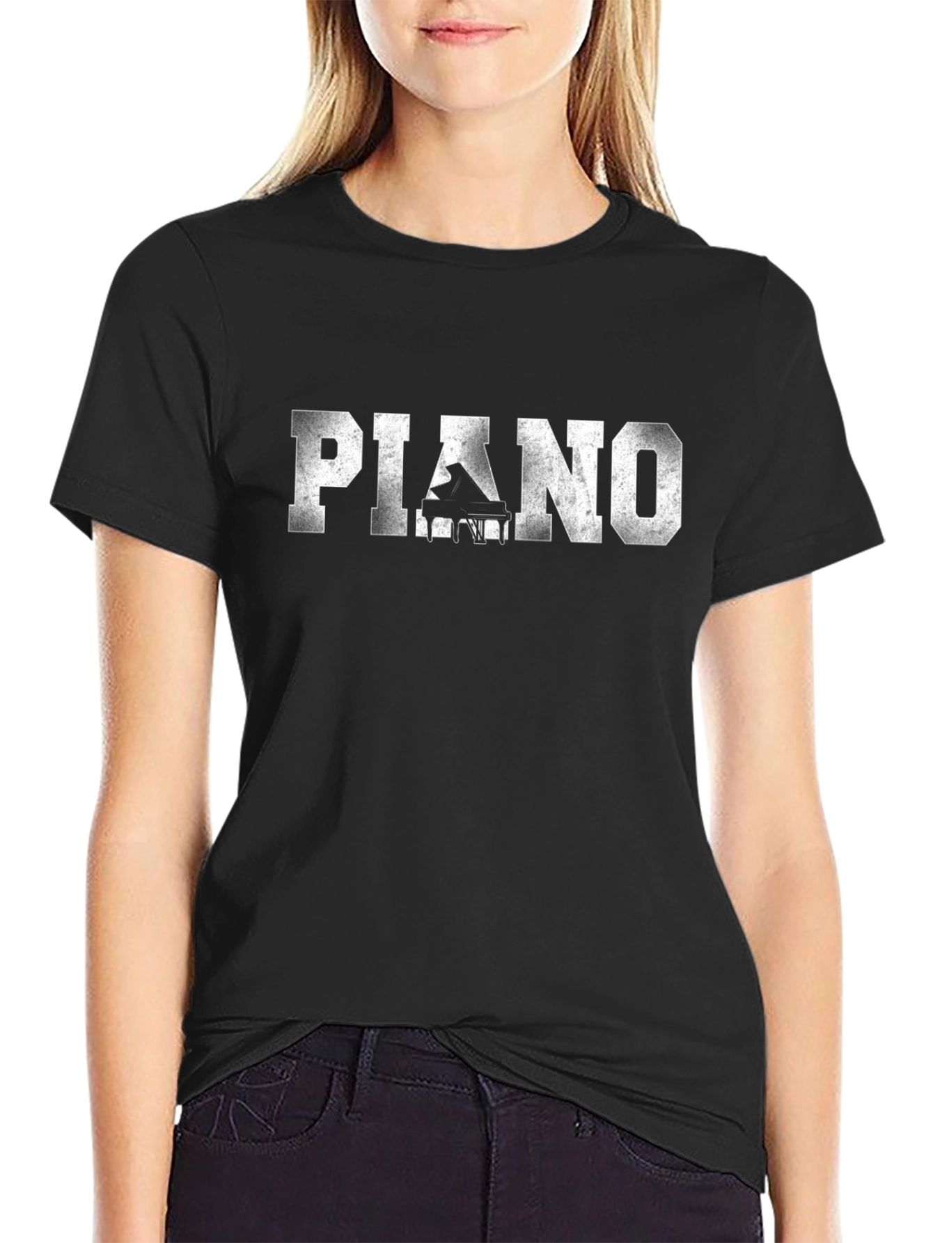 Piano Graphic Tee - Music Lovers T-Shirt