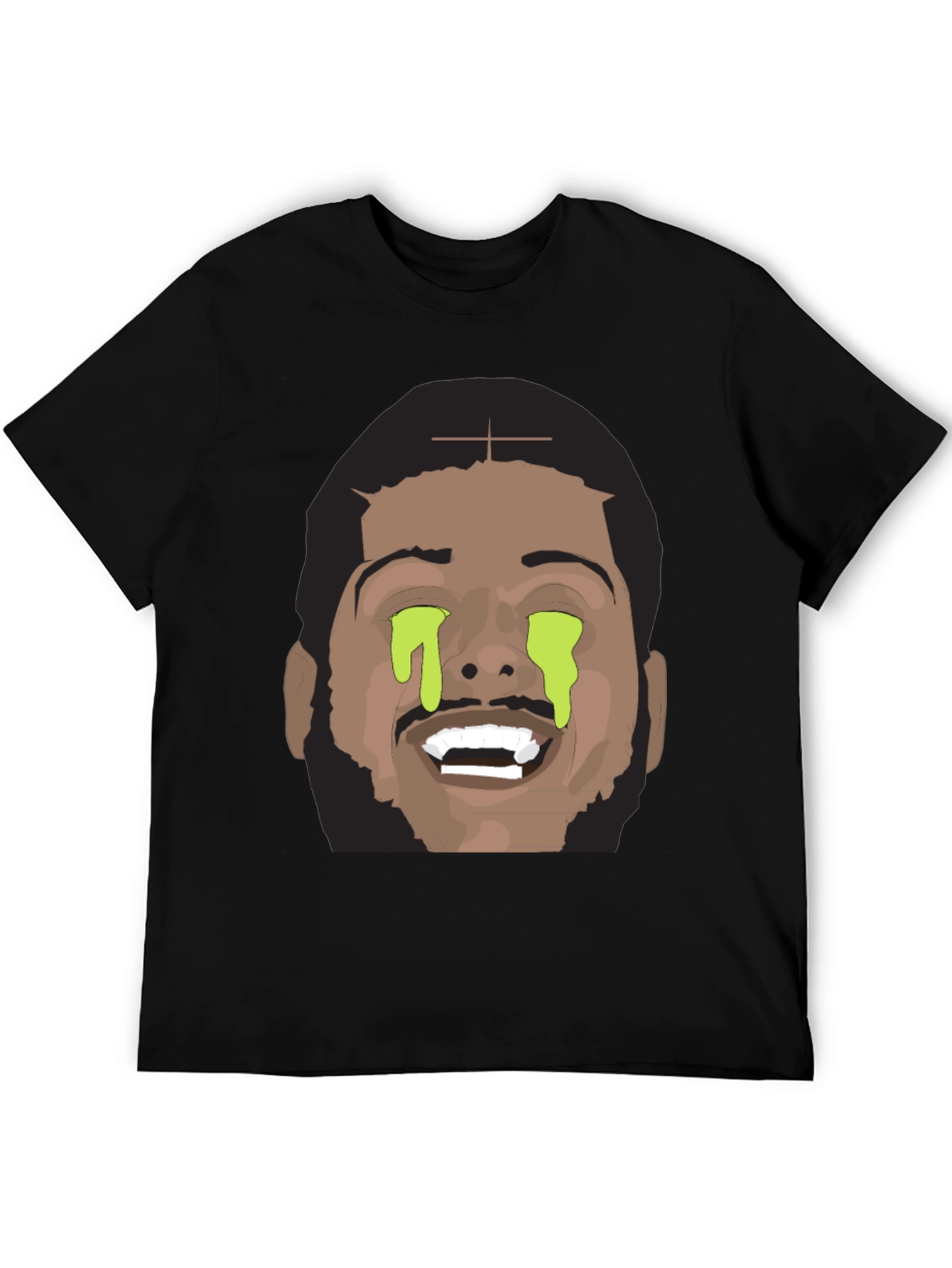 Graphic Tee with Dripping Eyes Design