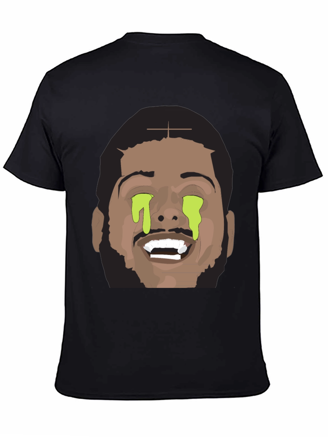 Graphic Tee with Dripping Eyes Design
