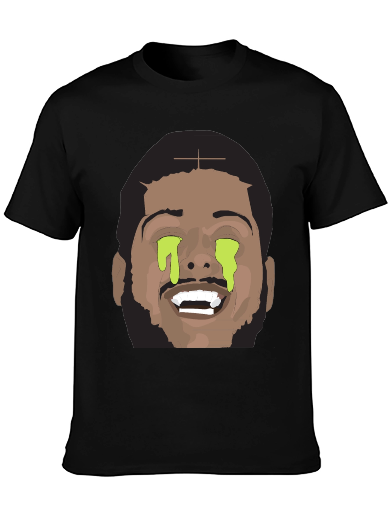 Graphic Tee with Dripping Eyes Design