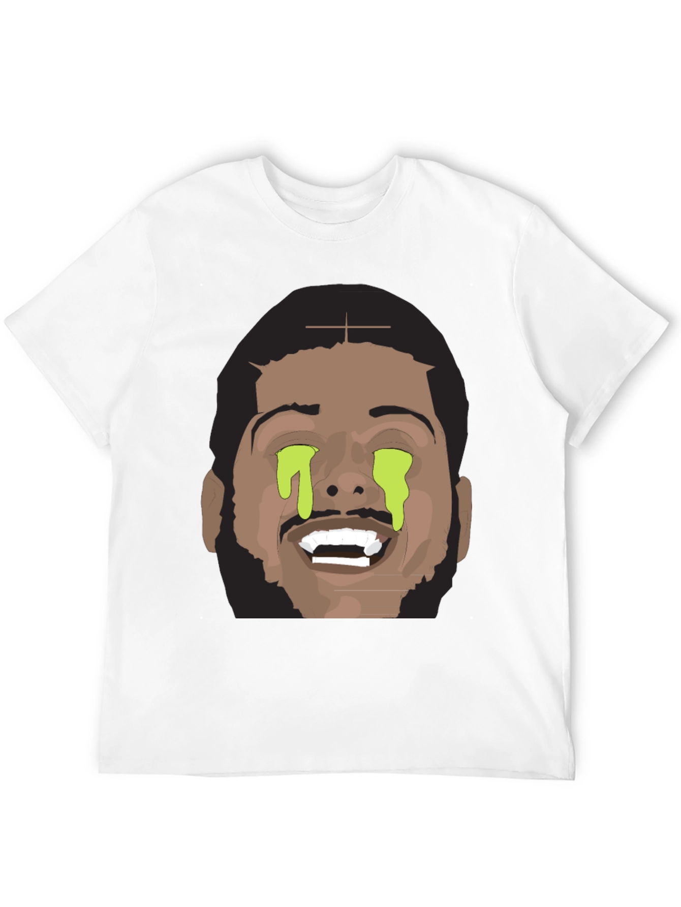 Graphic Tee with Dripping Eyes Design