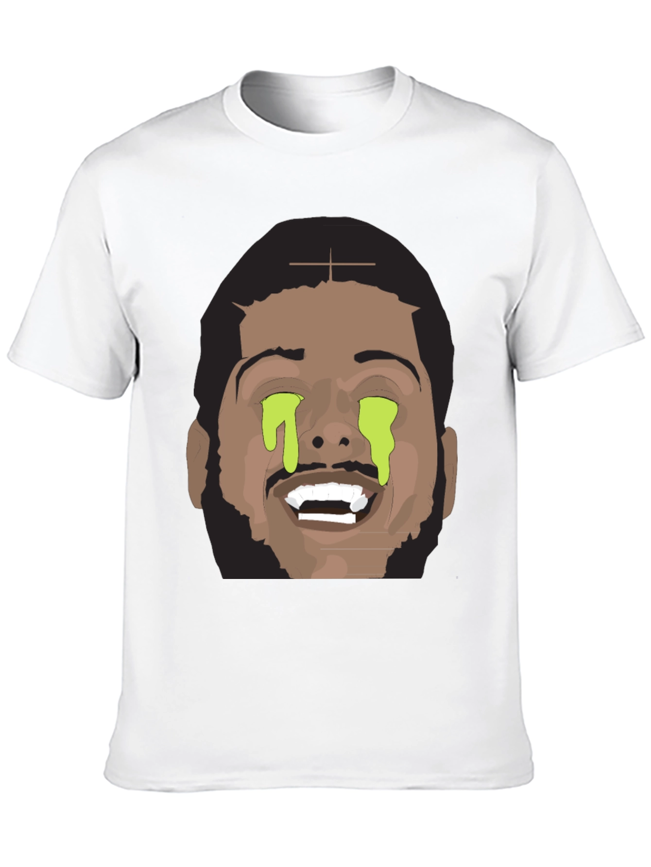 Graphic Tee with Dripping Eyes Design