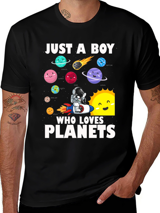 Just A Boy Who Loves Planets T-Shirt