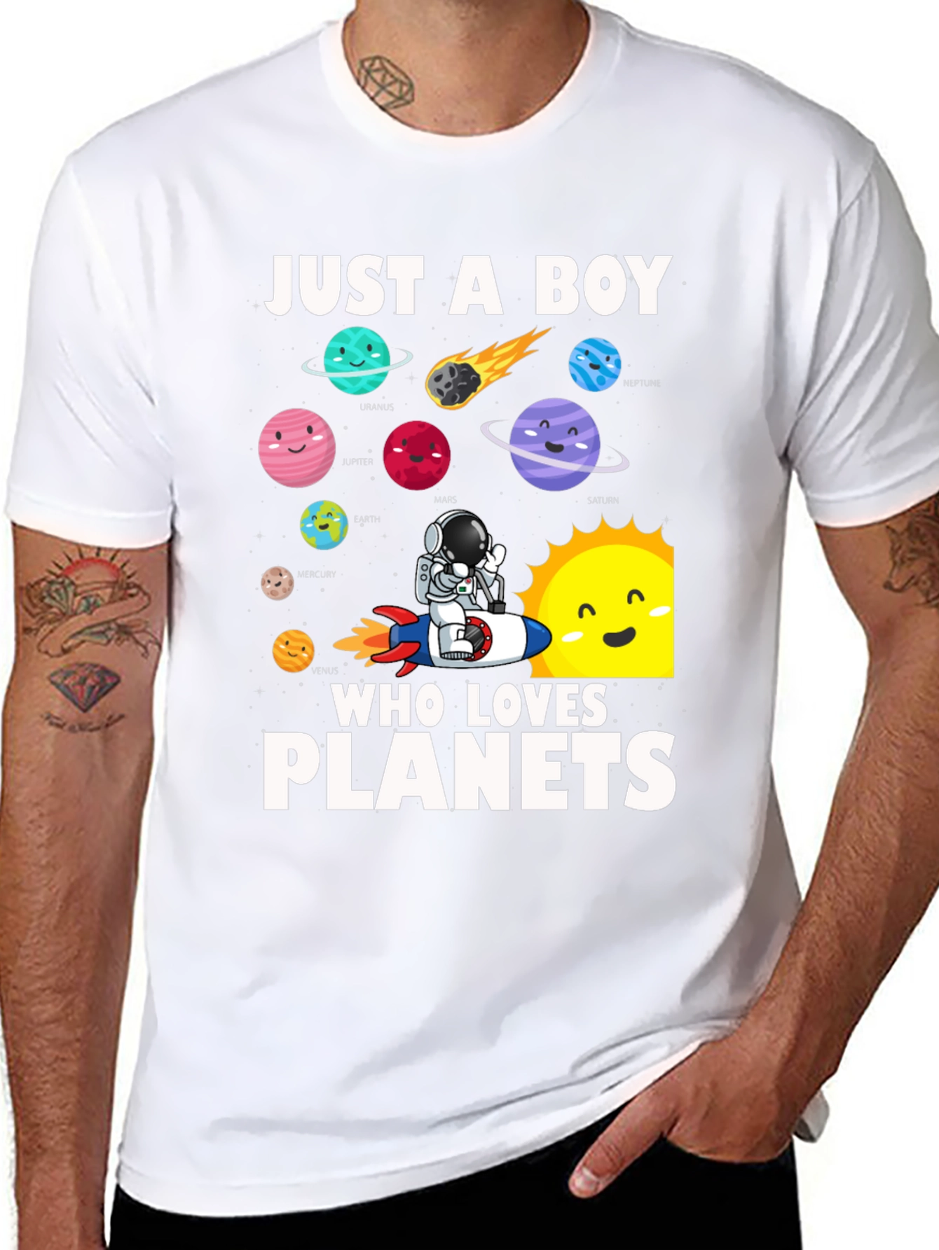Just A Boy Who Loves Planets T-Shirt